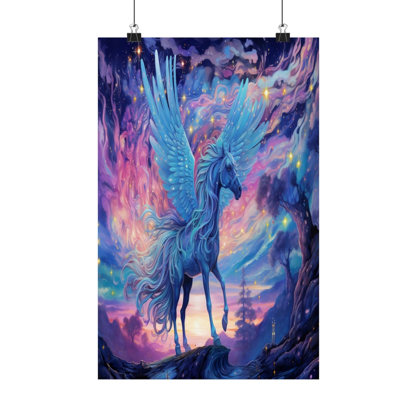 Celestial Pegasus Matte Vertical Posters MysMuse. - Premium Matte Vertical Posters from MysMuse - Just $16.95! Shop now at Mysterious Muse