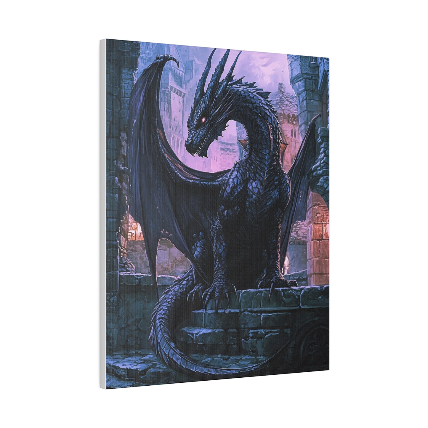 Ebonfire Guardian Matte Canvas Prints MysMuse - Premium Matte Canvas Prints from MysMuse - Just $41.99! Shop now at Mysterious Muse