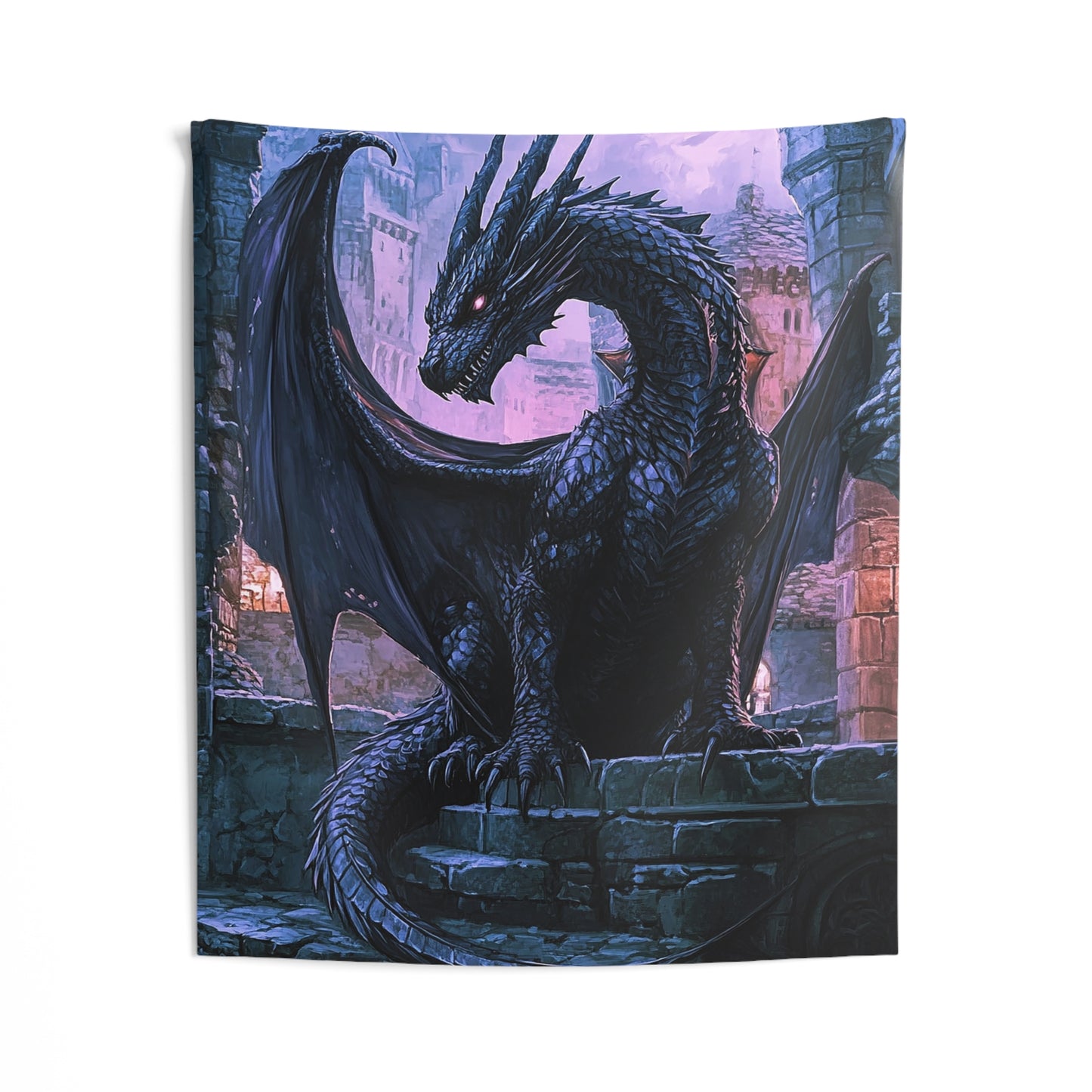 Ebonfire Guardian Decorative Wall Tapestry MysMuse - Premium Decorative Wall Tapestry from MysMuse - Just $26.99! Shop now at Mysterious Muse