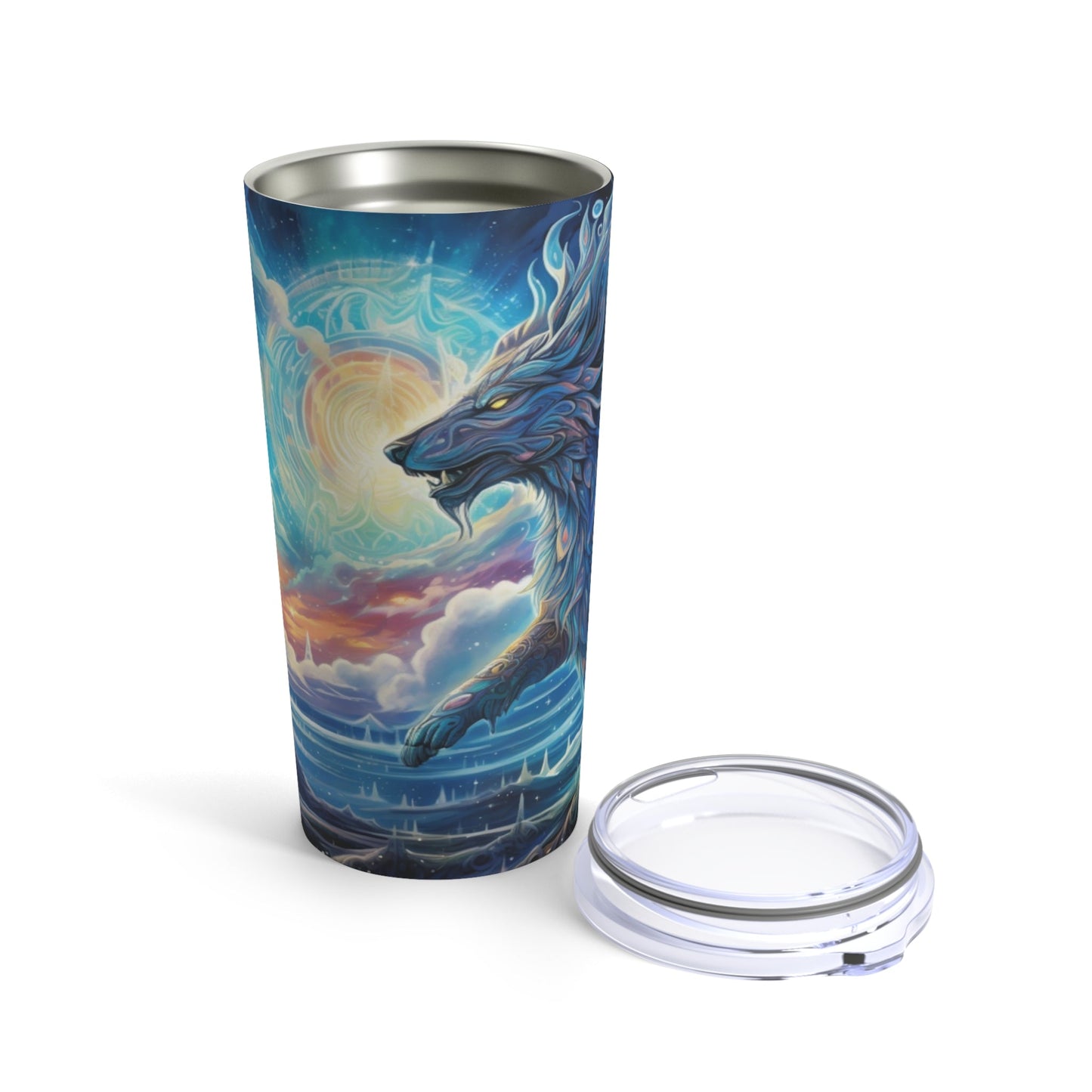 Cosmic Wolf Steel Tumbler Drinkware MysMuse - Premium Tumbler from MysMuse - Just $37.75! Shop now at Mysterious Muse