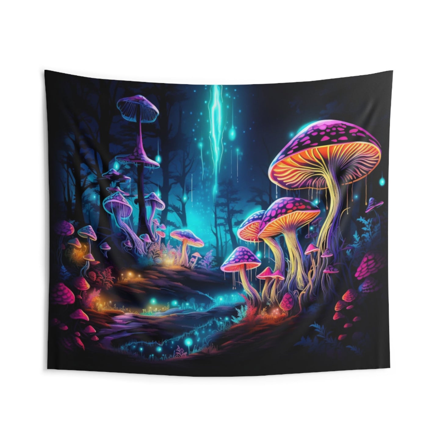 Luminous Mushrooms Hanging Wall Tapestries MysMuse - Premium Hanging Wall Tapestries from MysMuse - Just $25.99! Shop now at Mysterious Muse