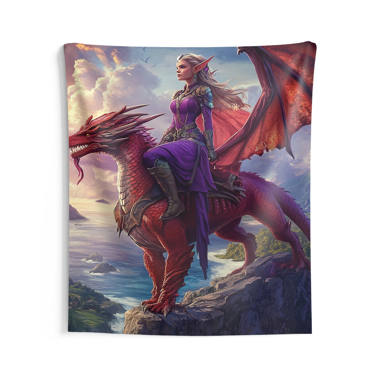 Dragonheart's Oath Decorative Wall Tapestry MysMuse - Premium Decorative Wall Tapestry from MysMuse - Just $26.99! Shop now at Mysterious Muse