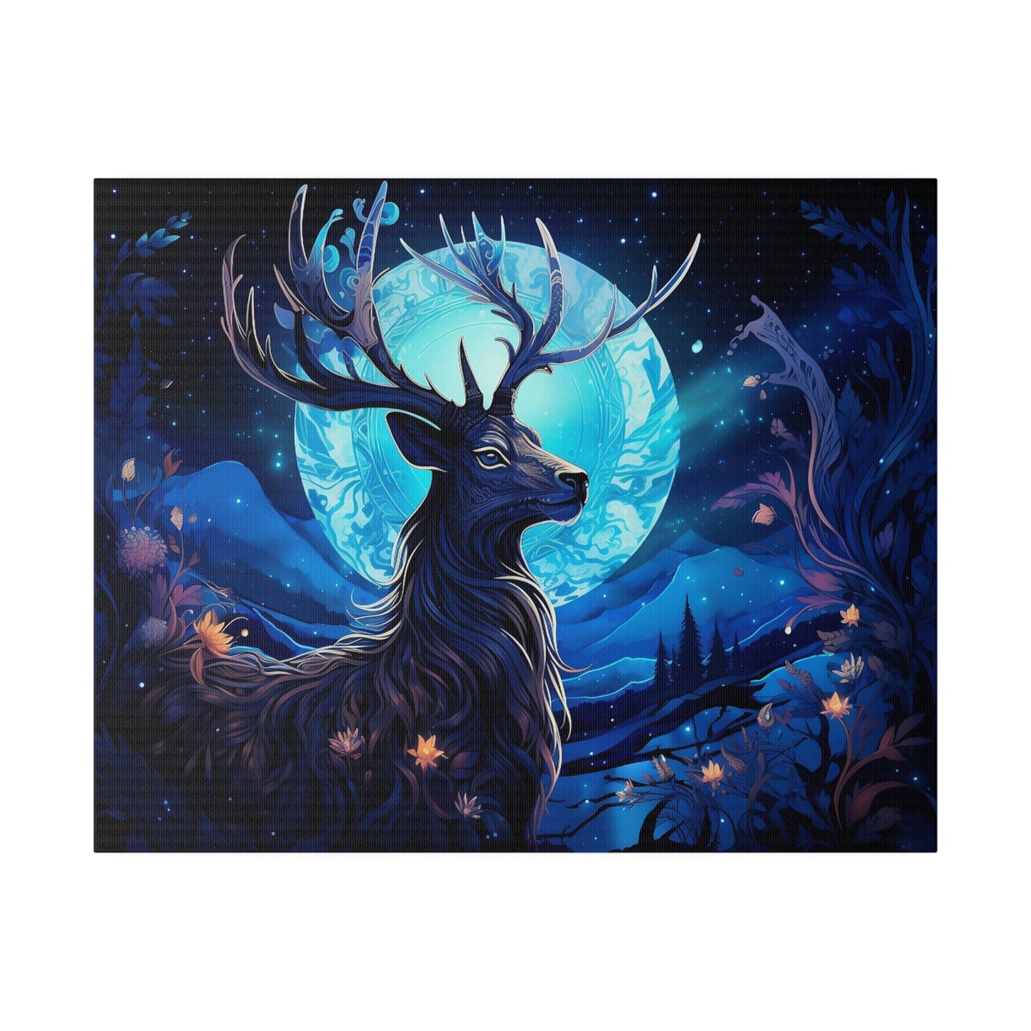 Lunar Majesty Deer Matte Canvas Prints MysMuse - Premium Matte Canvas Prints from MysMuse - Just $41.99! Shop now at Mysterious Muse