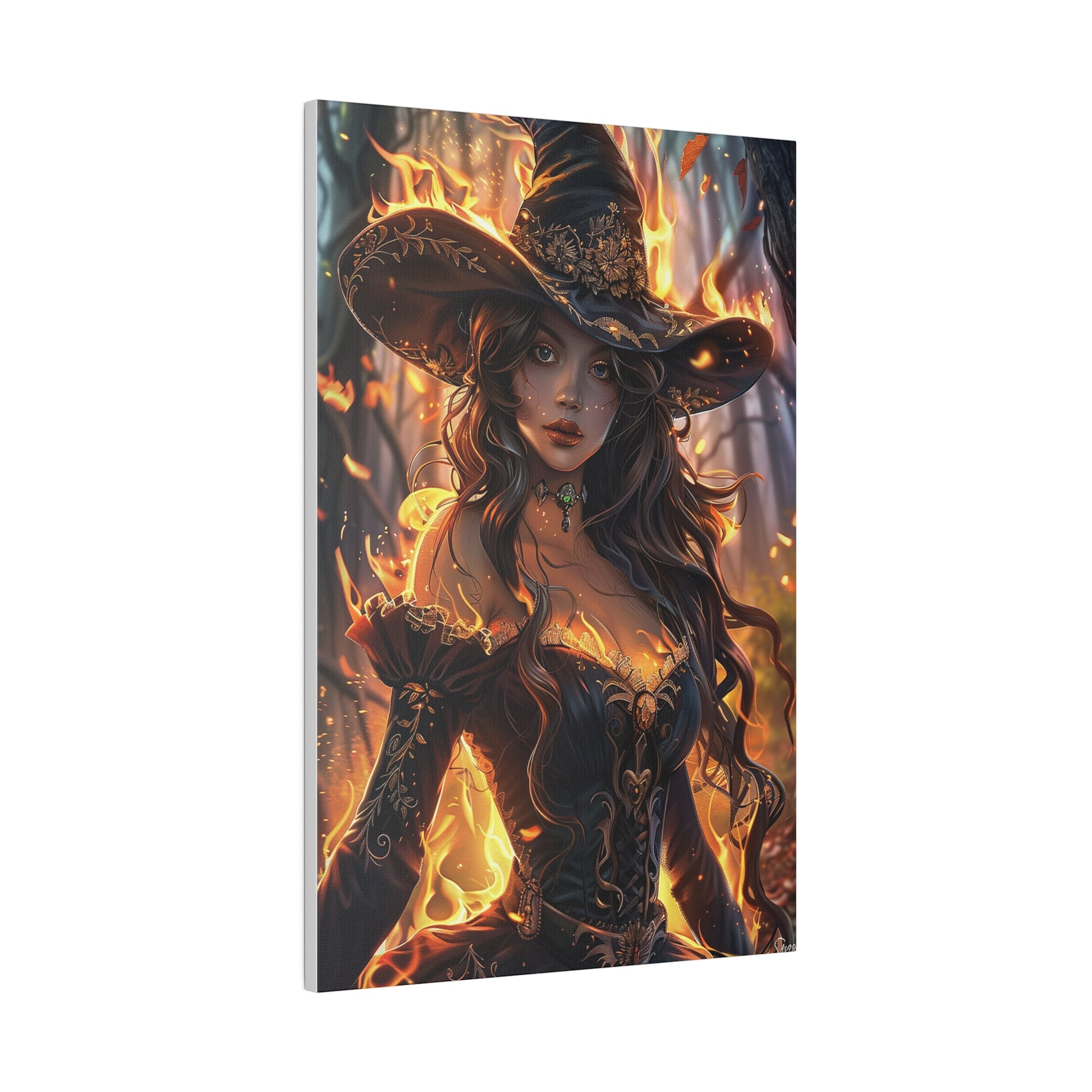 Flameborn Sorceress Matte Canvas Prints MysMuse - Premium Matte Canvas Prints from MysMuse - Just $41.99! Shop now at Mysterious Muse