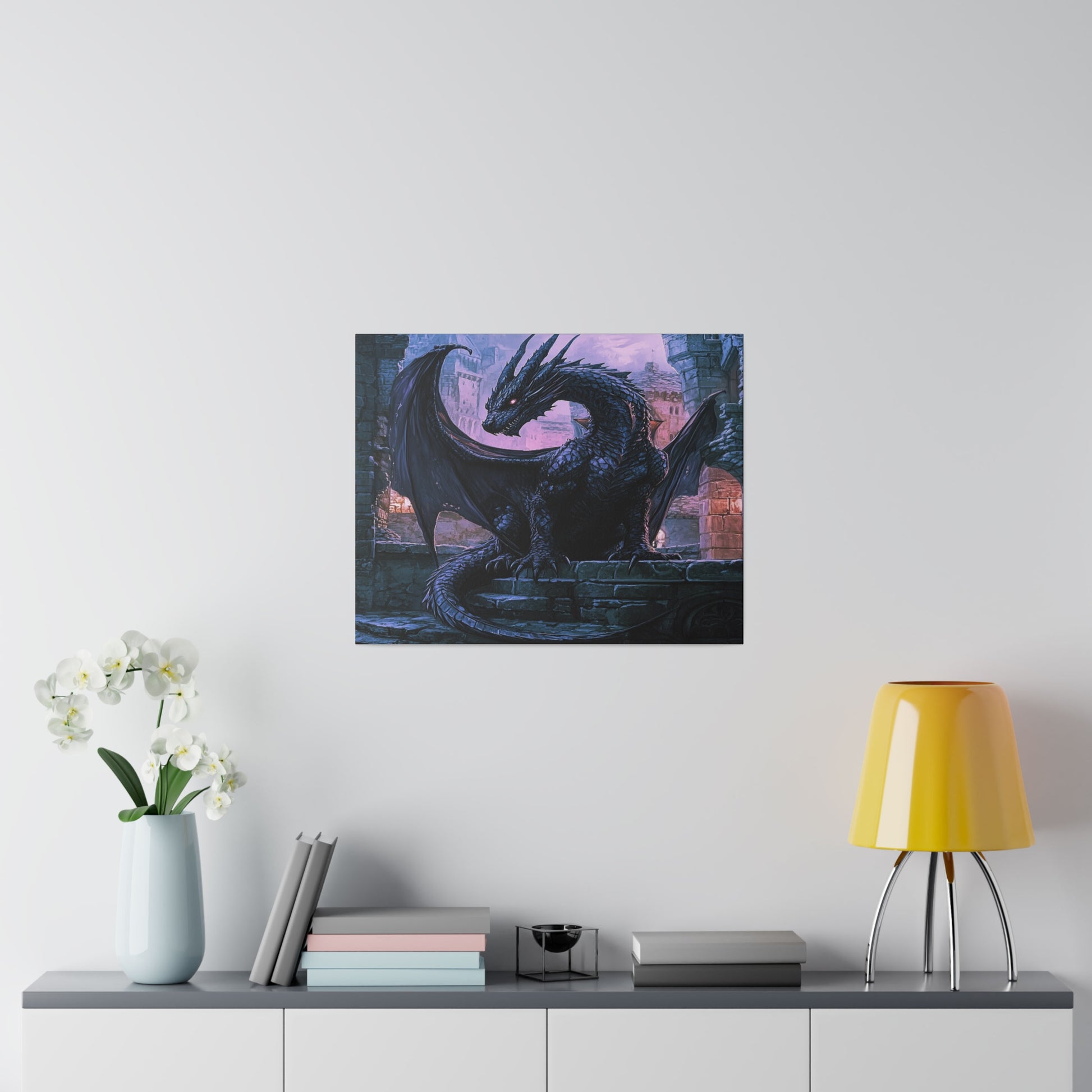 Ebonfire Guardian Matte Canvas Prints MysMuse - Premium Matte Canvas Prints from MysMuse - Just $41.99! Shop now at Mysterious Muse