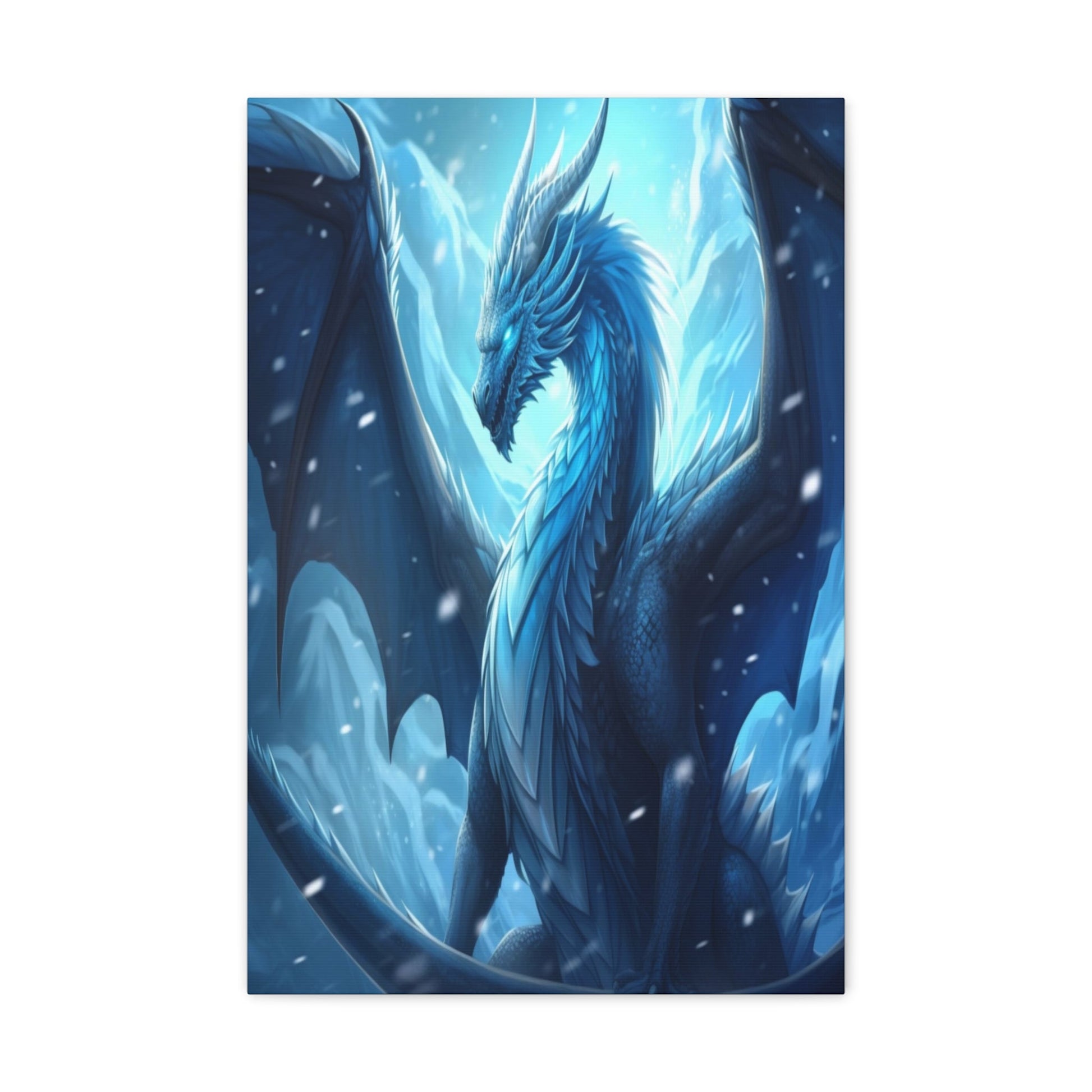 Blue Frost Dragon Canvas Gallery Wraps MysMuse - Premium Canvas Gallery Wraps from MysMuse - Just $16.99! Shop now at Mysterious Muse