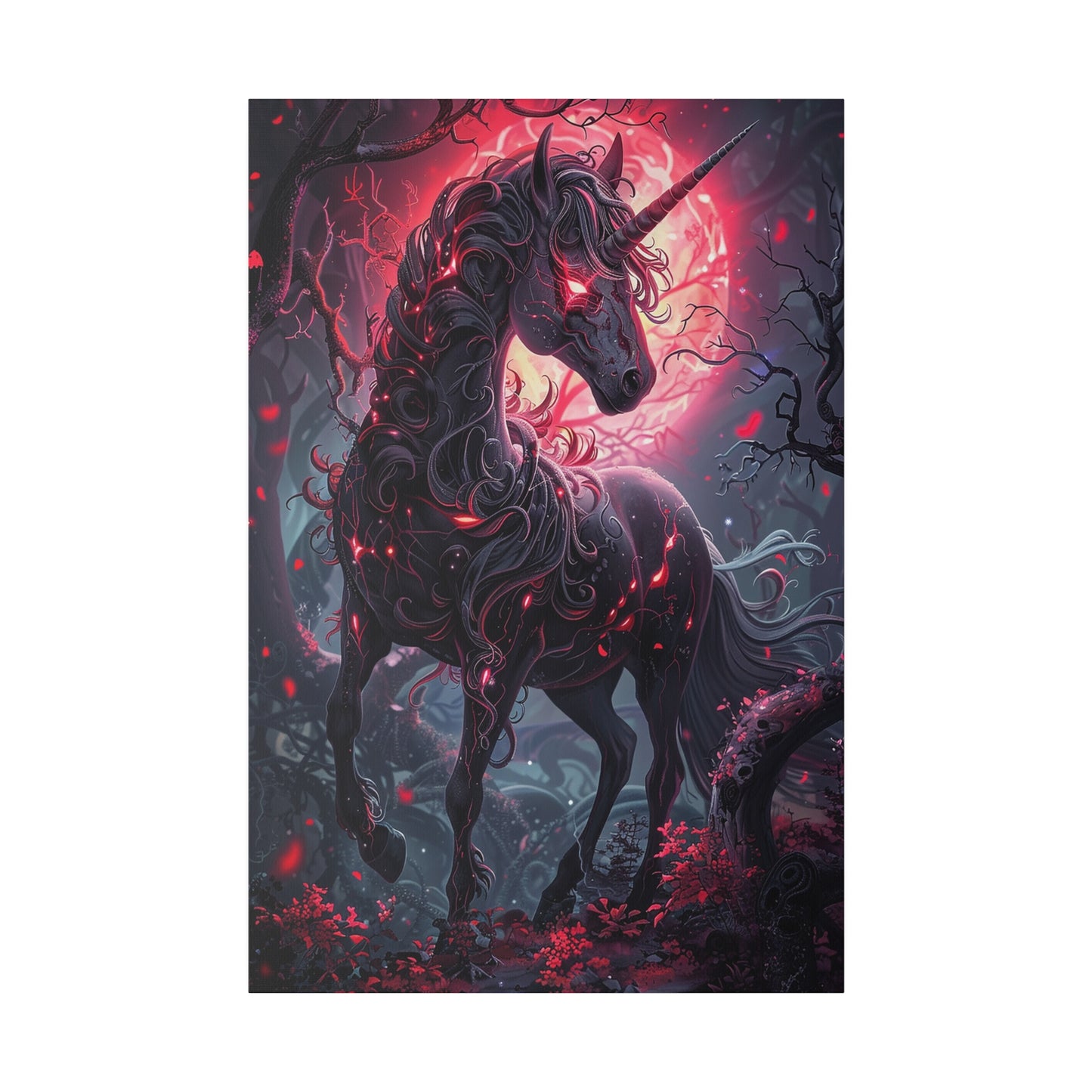 Nightmare Unicorn Matte Canvas Prints MysMuse - Premium Matte Canvas Prints from MysMuse - Just $41.99! Shop now at Mysterious Muse