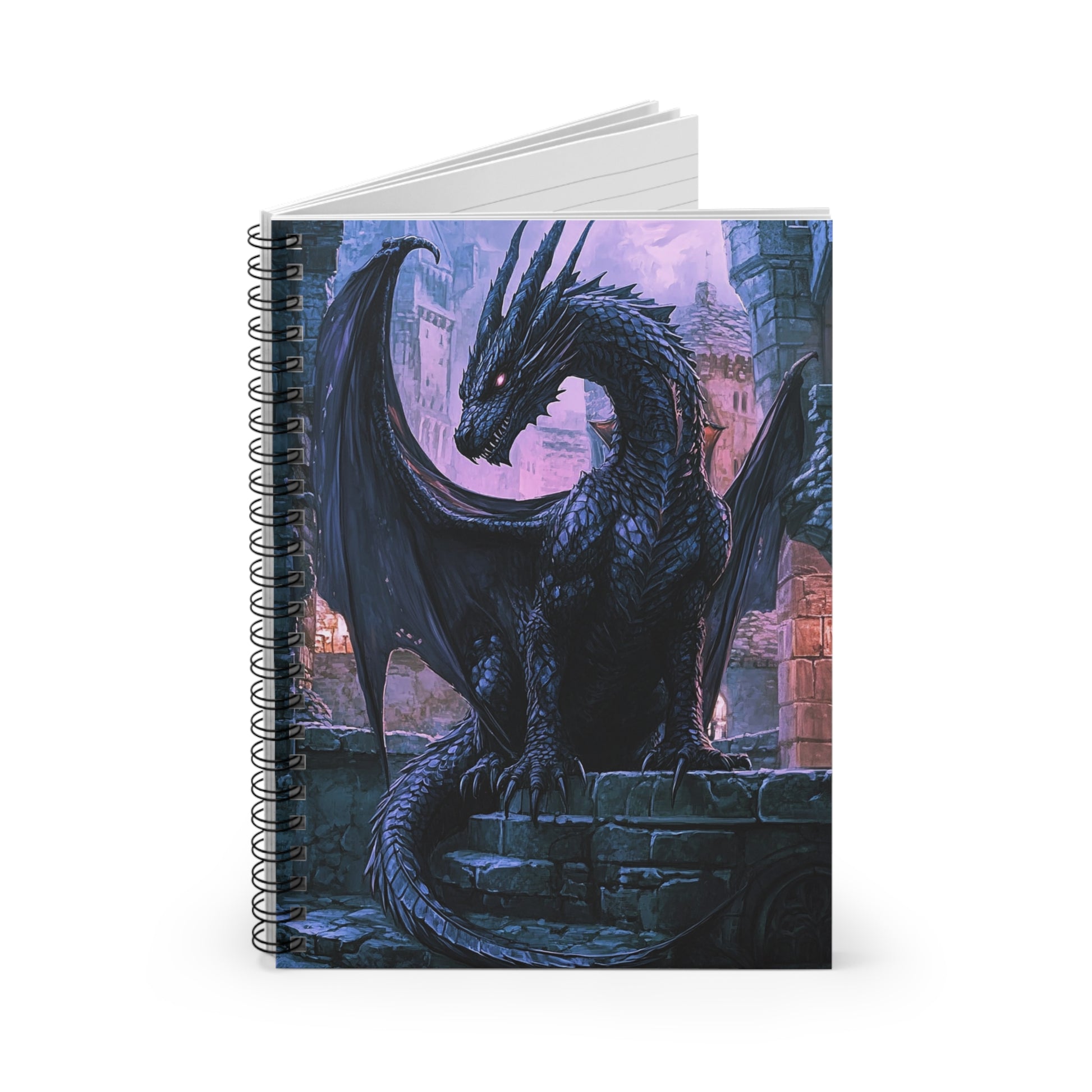 Ebonfire Guardian Spiral Notebook MysMuse - Premium Spiral Notebook from MysMuse - Just $14.99! Shop now at Mysterious Muse