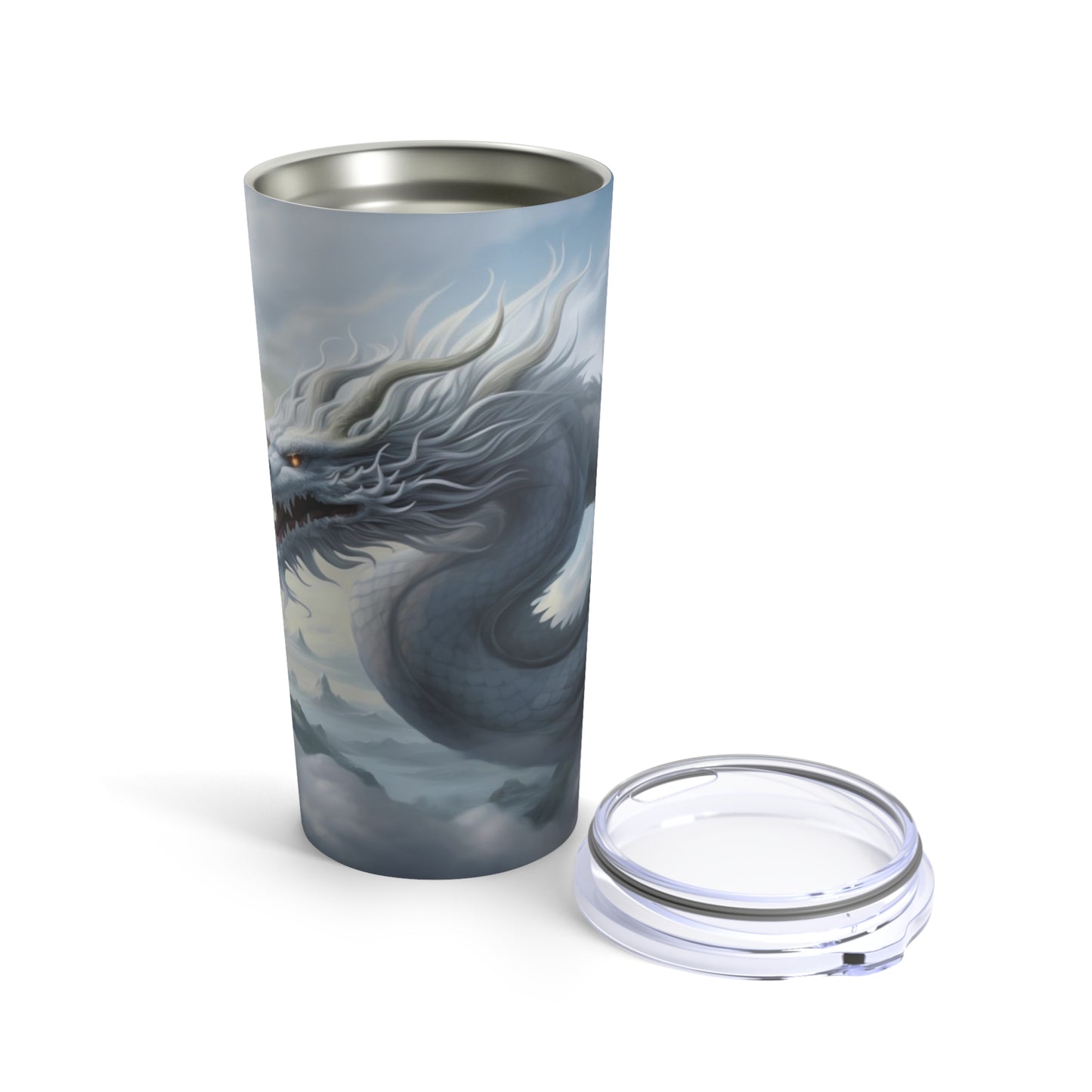 Mystical Mist Dragon Steel Tumbler MysMuse - Premium Mug from Printify - Just $37.75! Shop now at Mysterious Muse