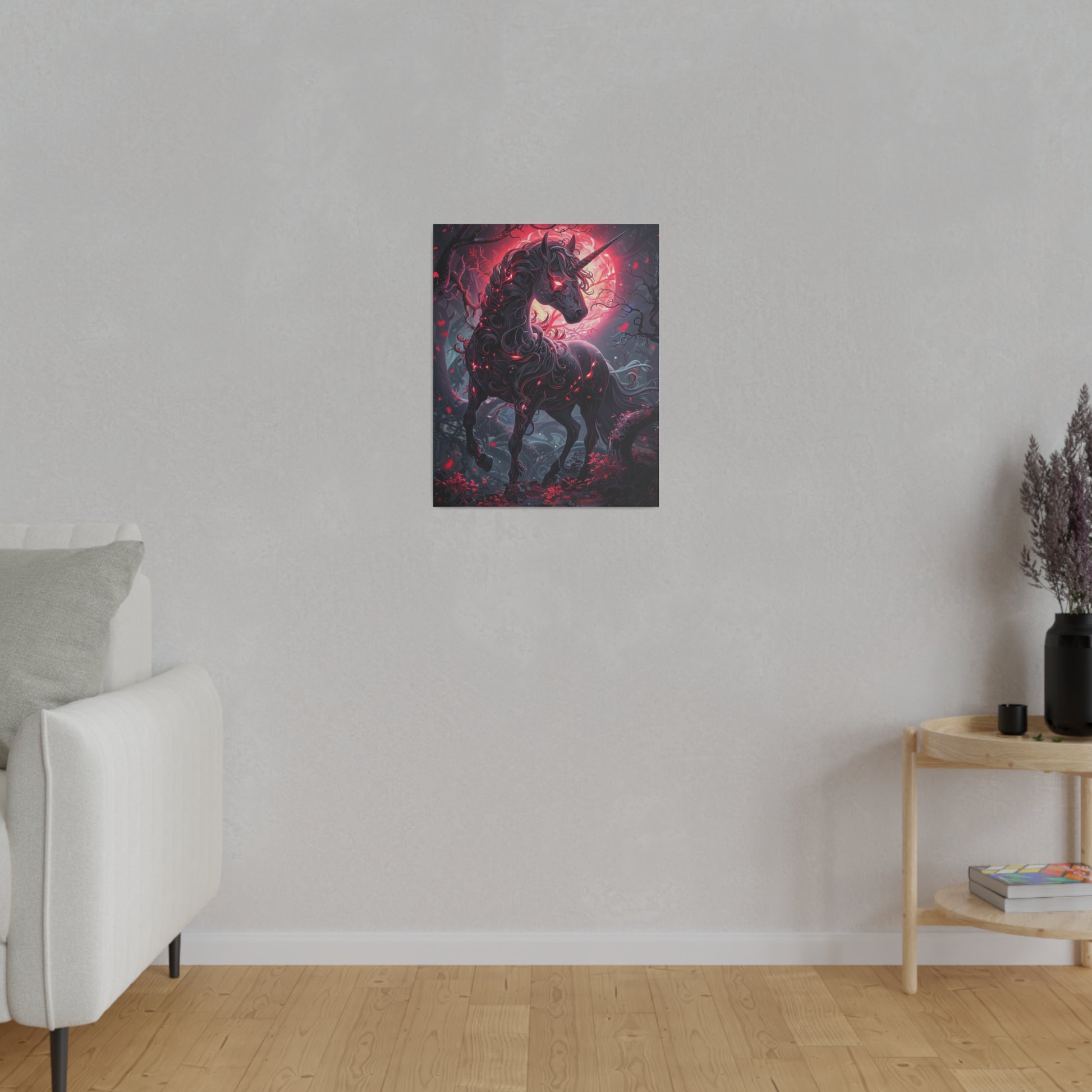 Nightmare Unicorn Matte Canvas Prints MysMuse - Premium Matte Canvas Prints from MysMuse - Just $41.99! Shop now at Mysterious Muse