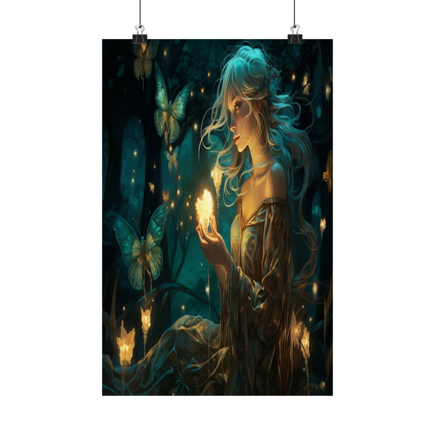 Emerald Glade Enchantress Matte Vertical Posters MysMuse - Premium Matte Vertical Posters from MysMuse - Just $16.95! Shop now at Mysterious Muse