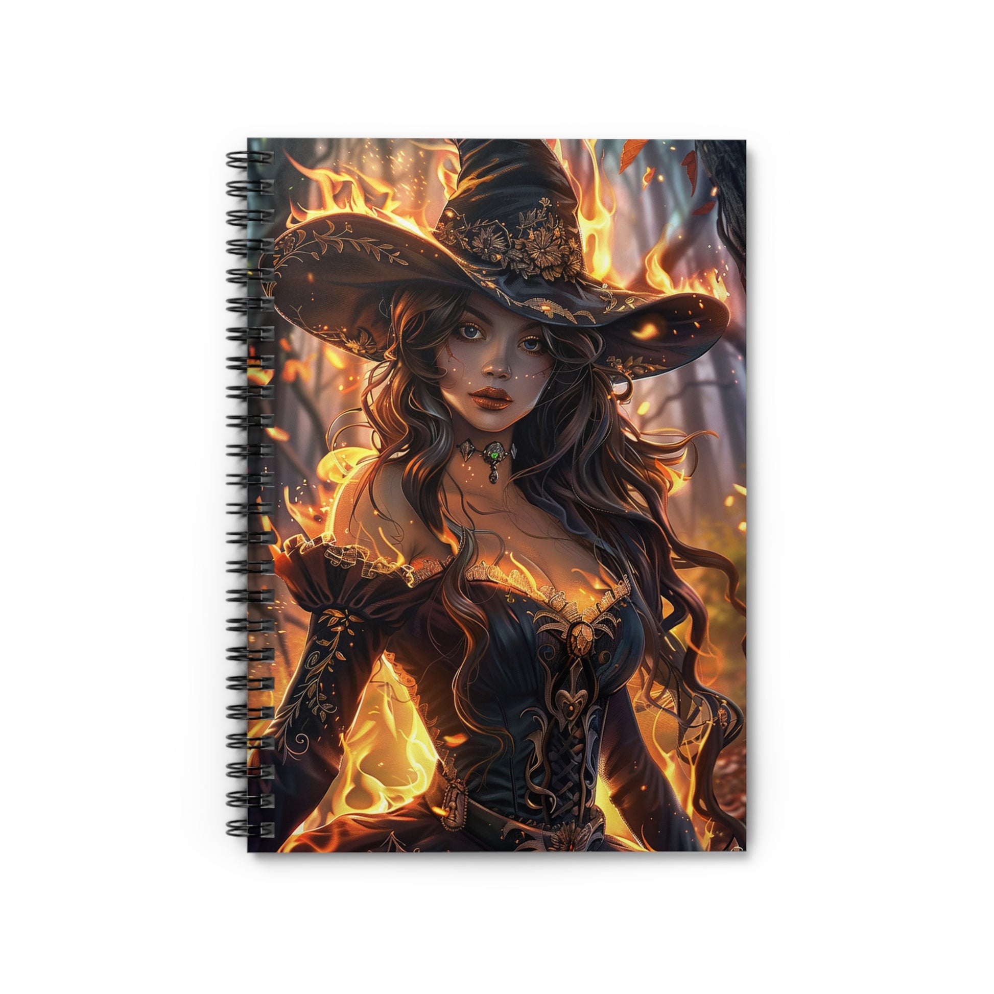 Flameborn Sorceress Spiral Notebook MysMuse - Premium Spiral Notebook from MysMuse - Just $14.99! Shop now at Mysterious Muse