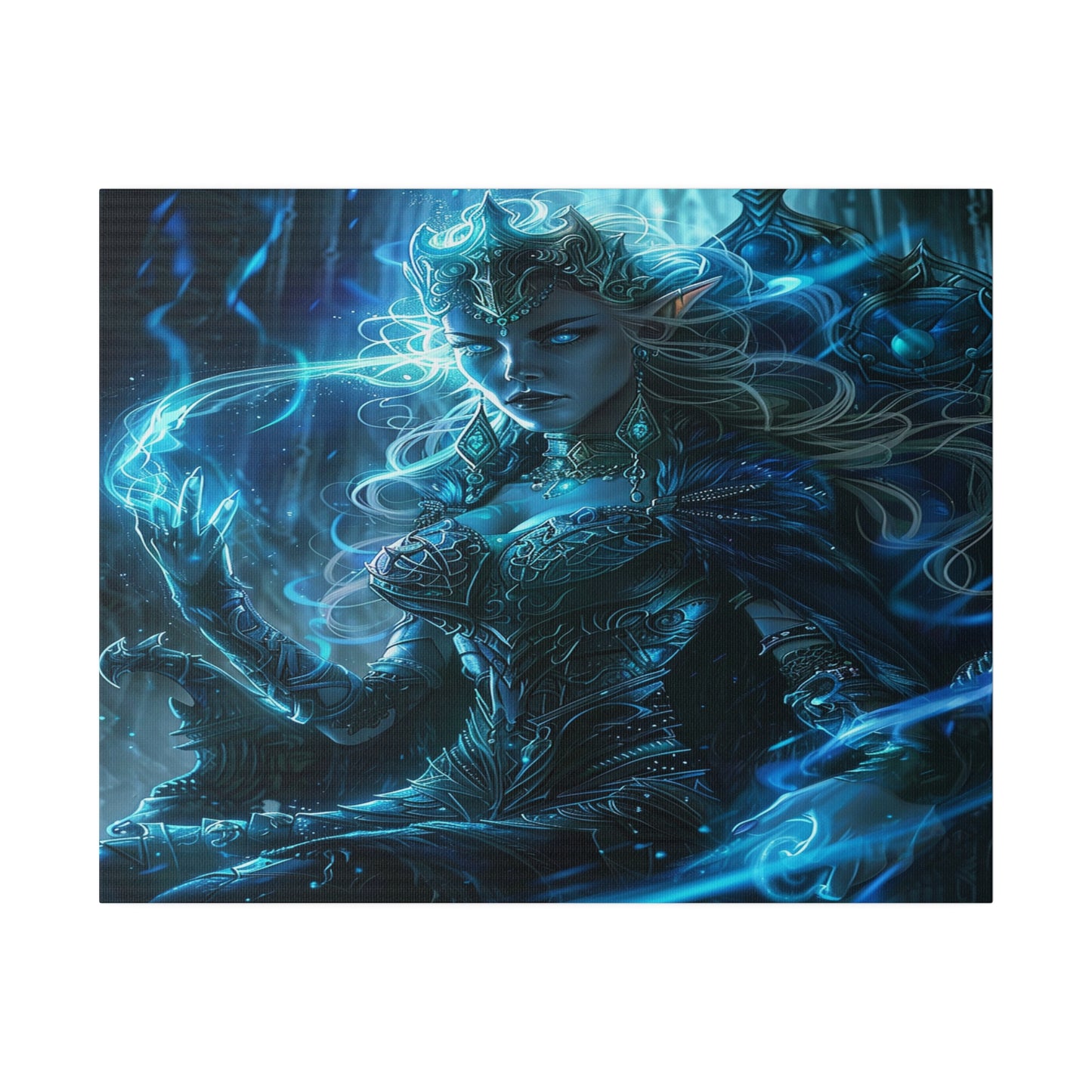 Frostborn Elven Empress Matte Canvas Prints MysMuse - Premium Matte Canvas Prints from MysMuse - Just $41.99! Shop now at Mysterious Muse