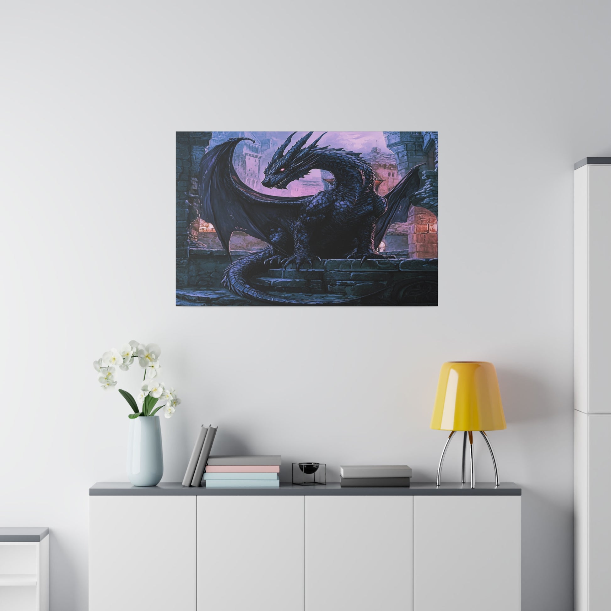 Ebonfire Guardian Matte Canvas Prints MysMuse - Premium Matte Canvas Prints from MysMuse - Just $41.99! Shop now at Mysterious Muse