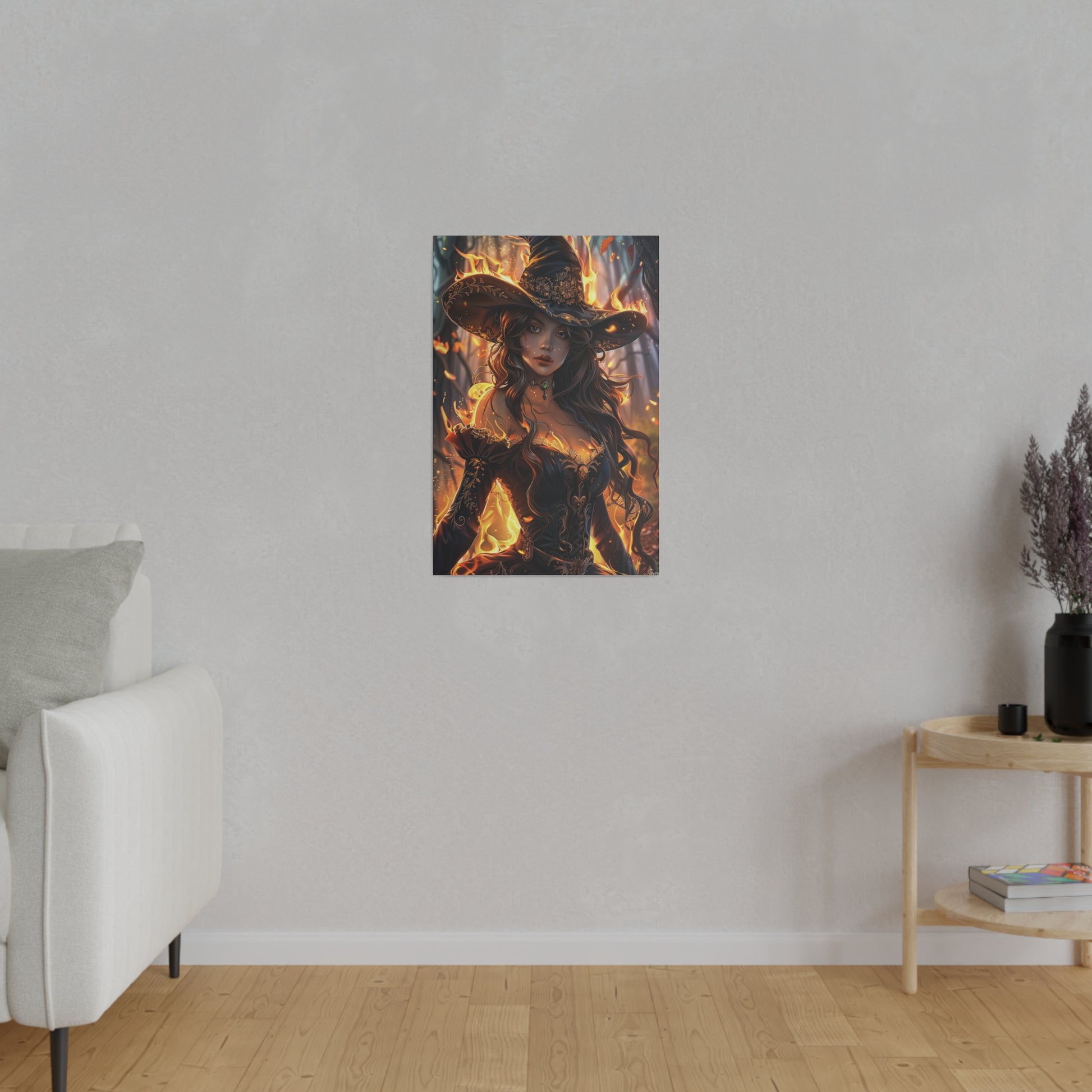 Flameborn Sorceress Matte Canvas Prints MysMuse - Premium Matte Canvas Prints from MysMuse - Just $41.99! Shop now at Mysterious Muse