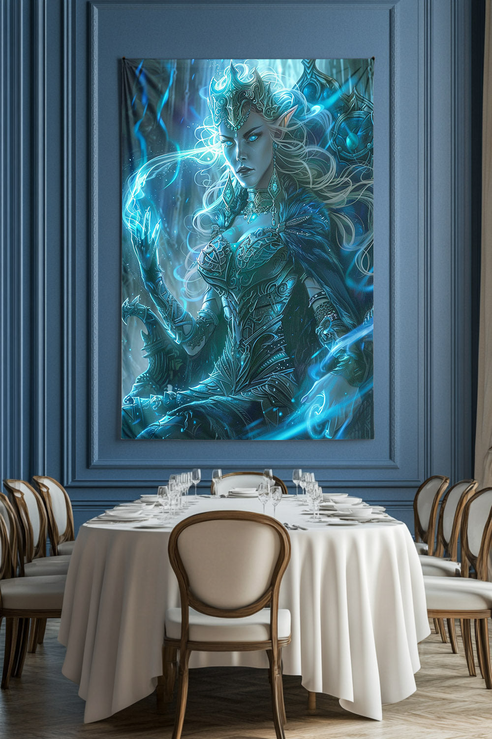 Frostborn Elven Empress Decorative Wall Tapestry MysMuse - Premium Decorative Wall Tapestry from MysMuse - Just $26.99! Shop now at Mysterious Muse