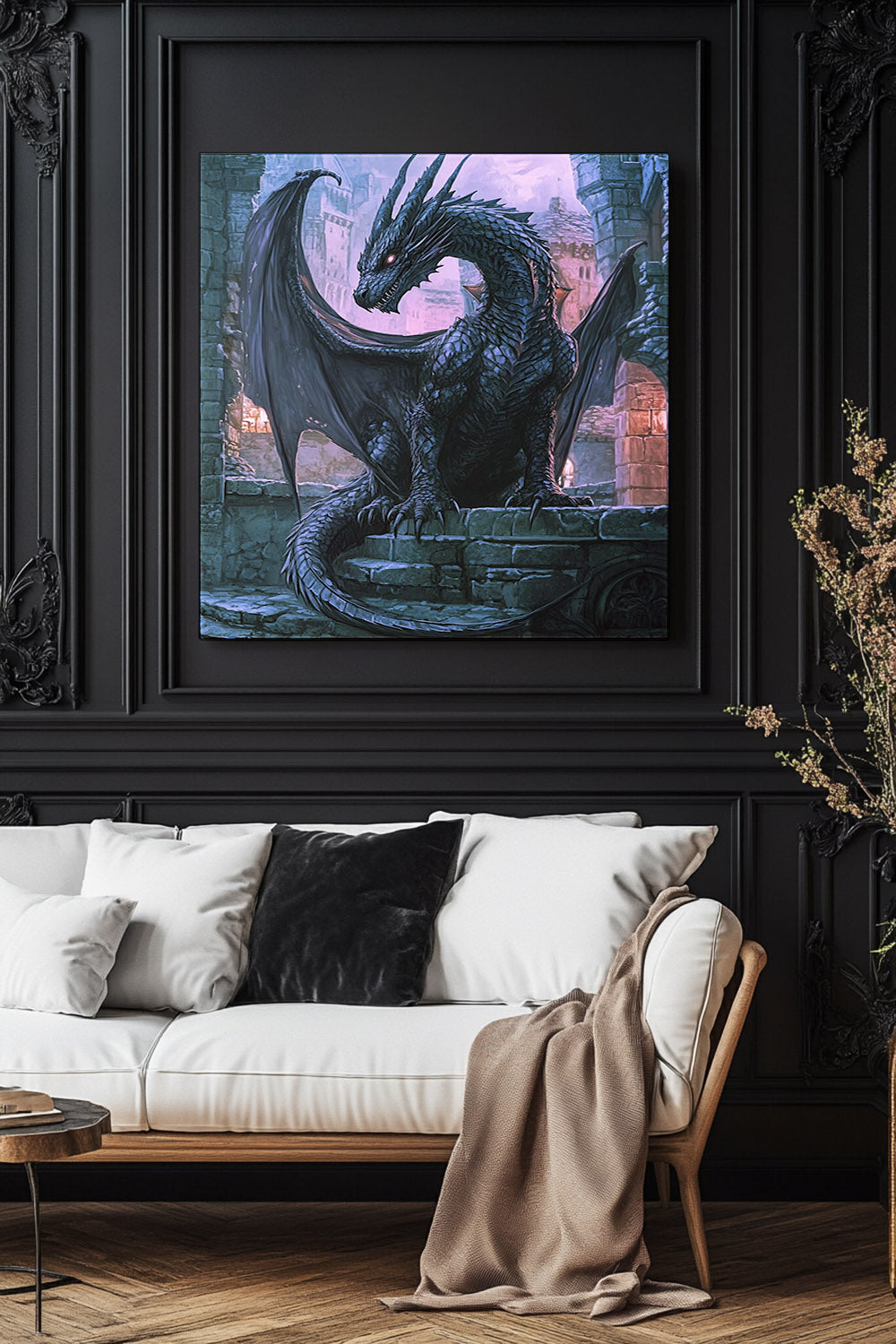 Ebonfire Guardian Matte Canvas Prints MysMuse - Premium Matte Canvas Prints from MysMuse - Just $41.99! Shop now at Mysterious Muse