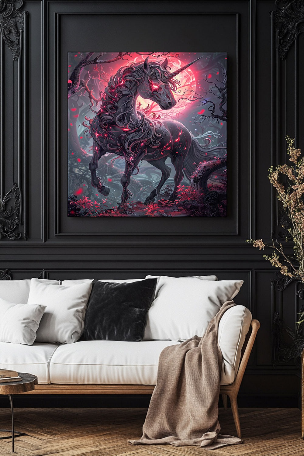 Nightmare Unicorn Matte Canvas Prints MysMuse - Premium Matte Canvas Prints from MysMuse - Just $41.99! Shop now at Mysterious Muse