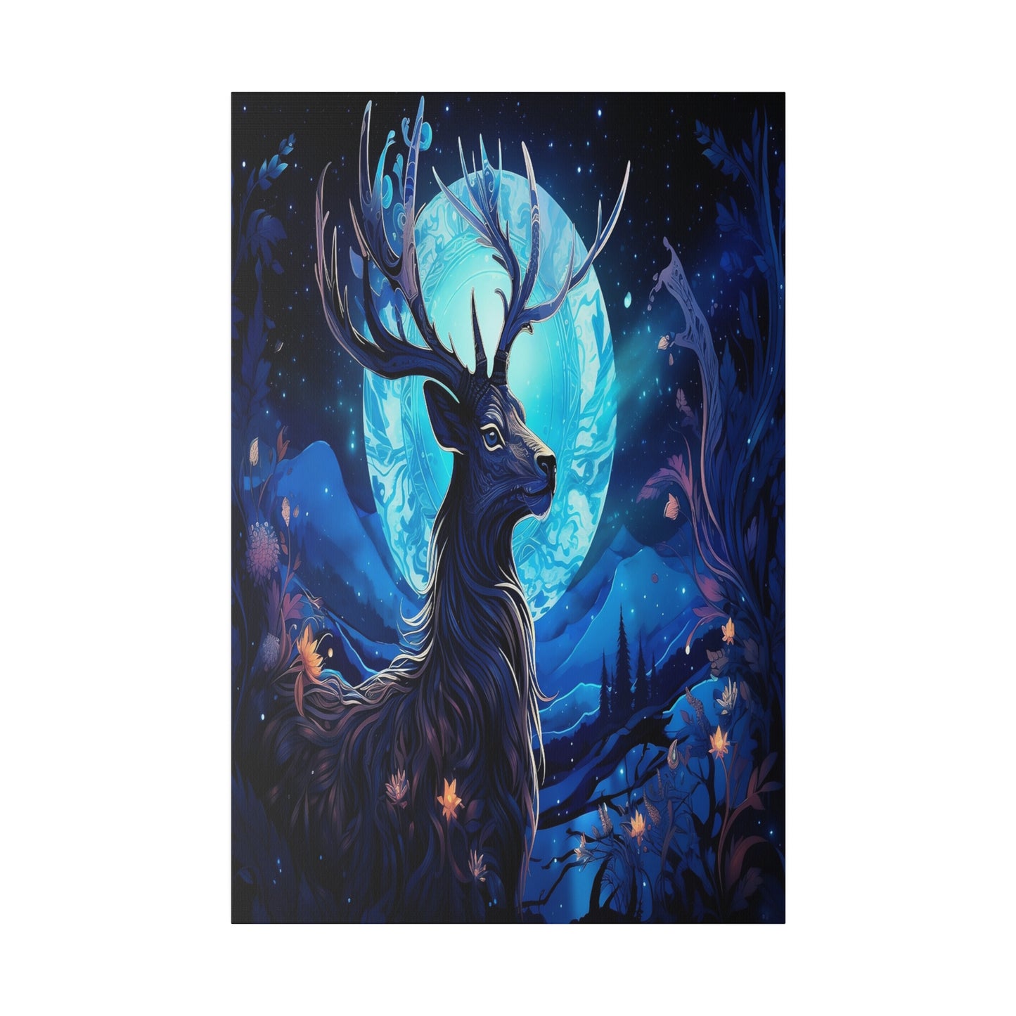 Lunar Majesty Deer Matte Canvas Prints MysMuse - Premium Matte Canvas Prints from MysMuse - Just $41.99! Shop now at Mysterious Muse