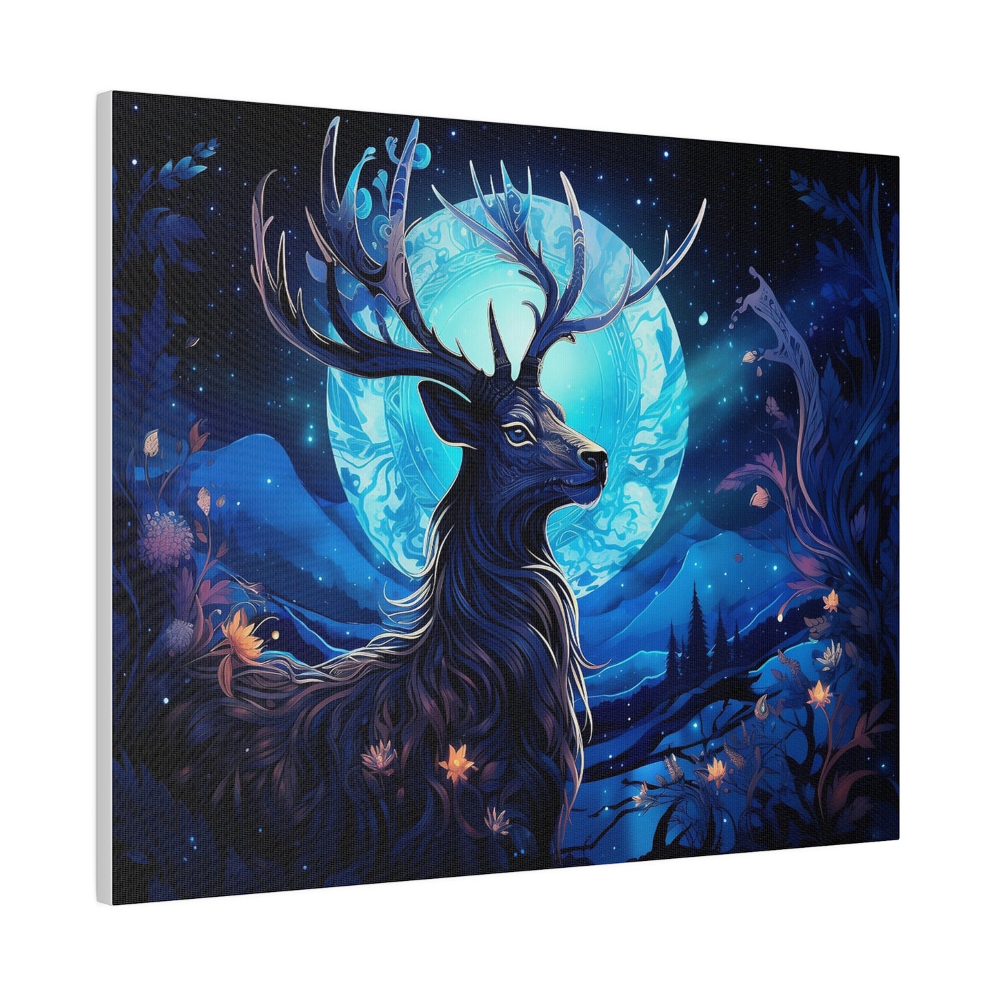 Lunar Majesty Deer Matte Canvas Prints MysMuse - Premium Matte Canvas Prints from MysMuse - Just $41.99! Shop now at Mysterious Muse