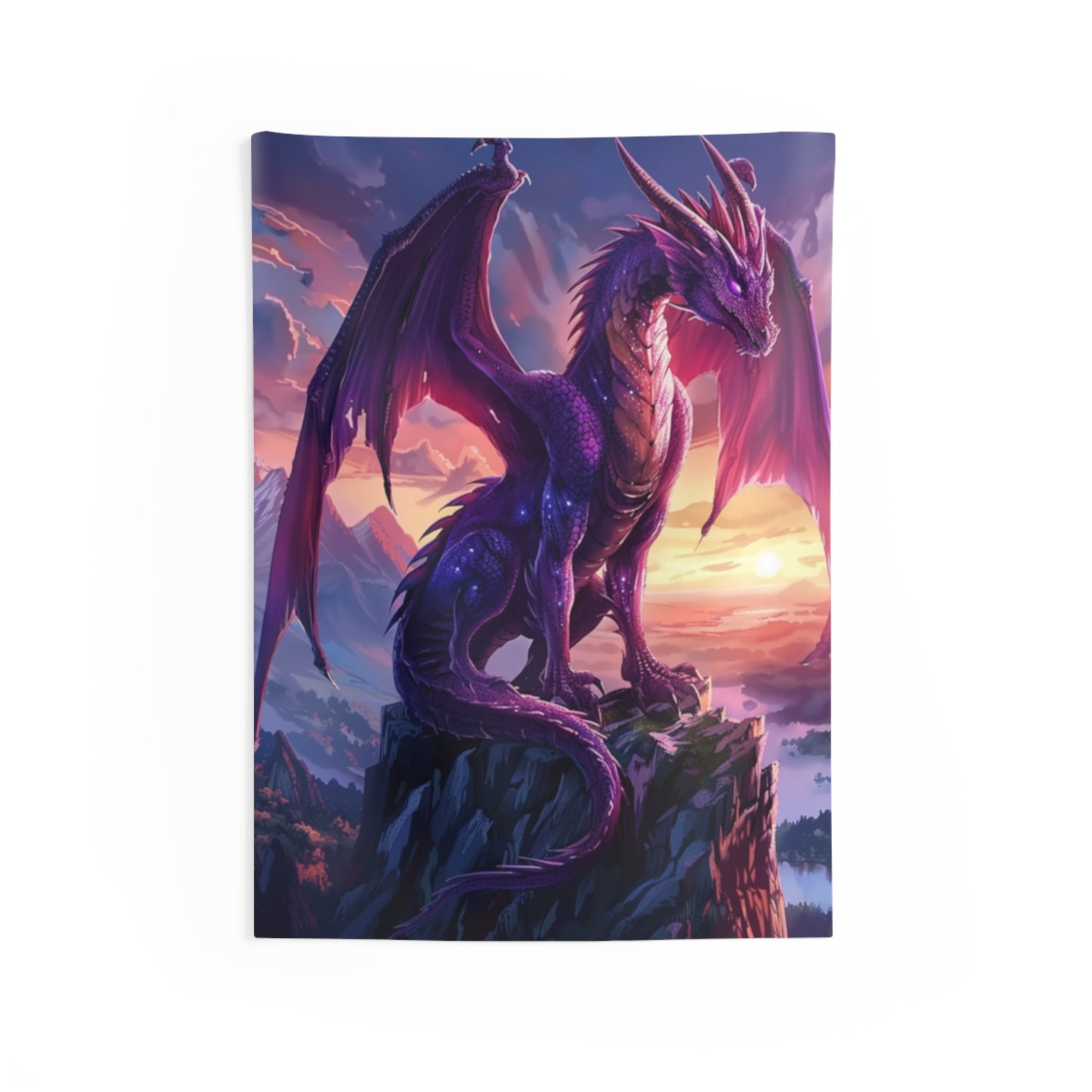 Dusk Dragon Decorative Wall Tapestry MysMuse - Premium Decorative Wall Tapestry from MysMuse - Just $26.99! Shop now at Mysterious Muse