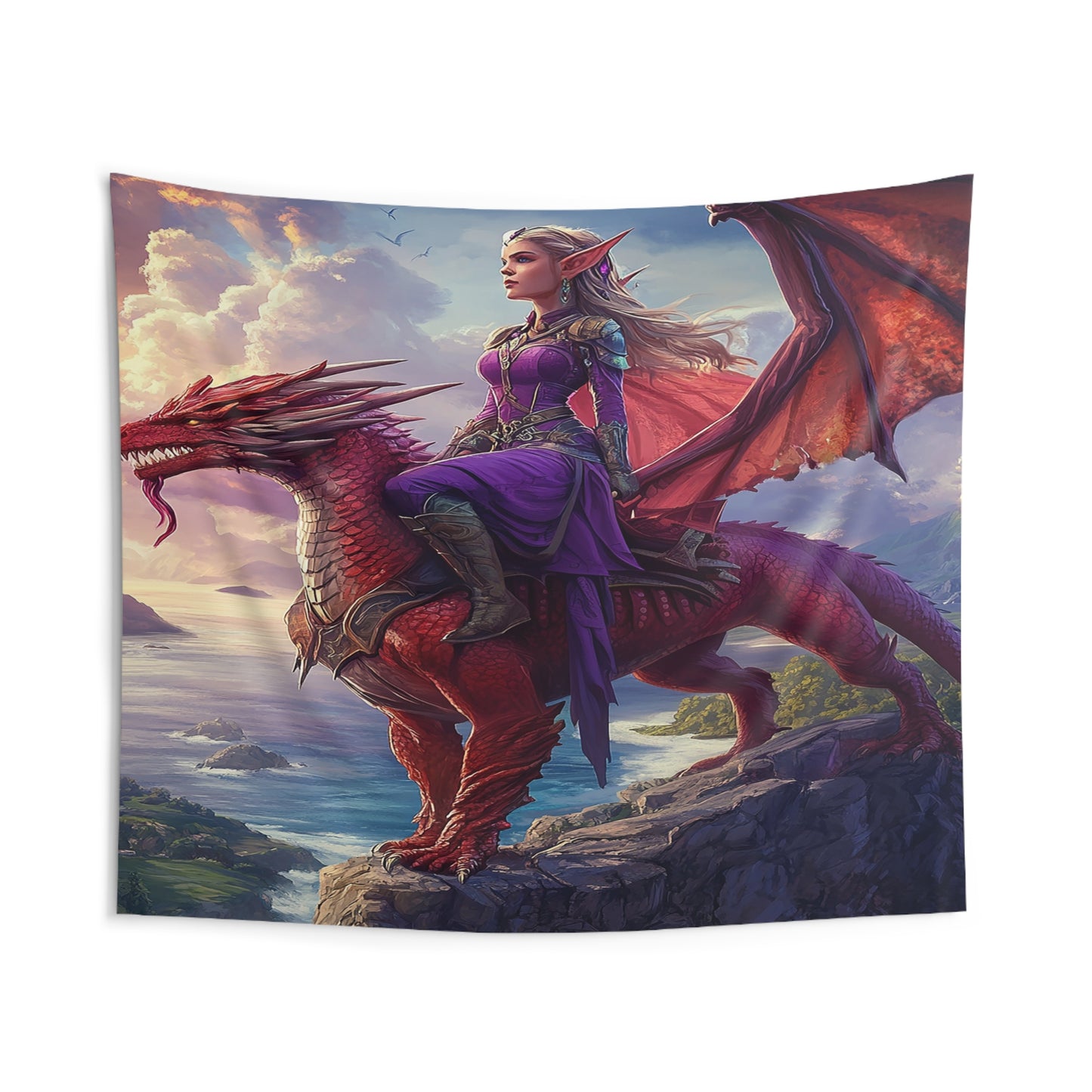 Dragonheart's Oath Decorative Wall Tapestry MysMuse - Premium Decorative Wall Tapestry from MysMuse - Just $26.99! Shop now at Mysterious Muse