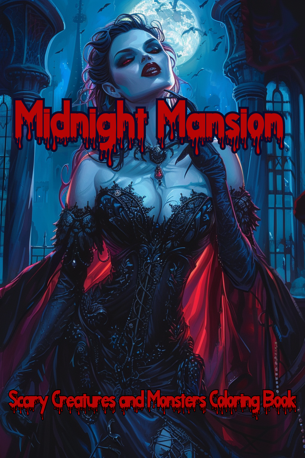 Midnight Mansion: Scary Creatures and Monsters Coloring Book - Premium Coloring Book from Mysterious Muse - Just $7.75! Shop now at Mysterious Muse