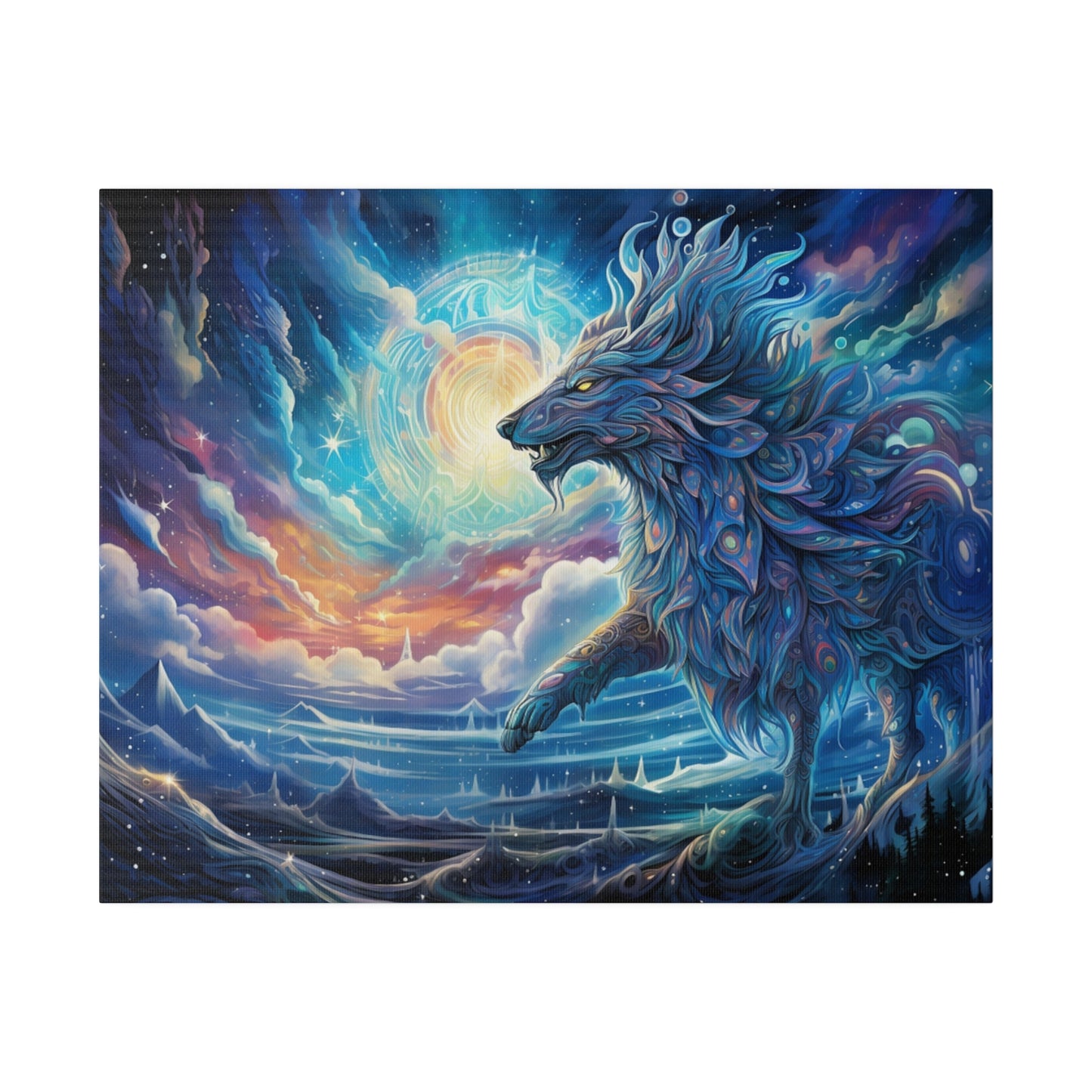 Cosmic Wolf Matte Canvas Prints MysMuse - Premium Matte Canvas Prints from MysMuse - Just $41.99! Shop now at Mysterious Muse