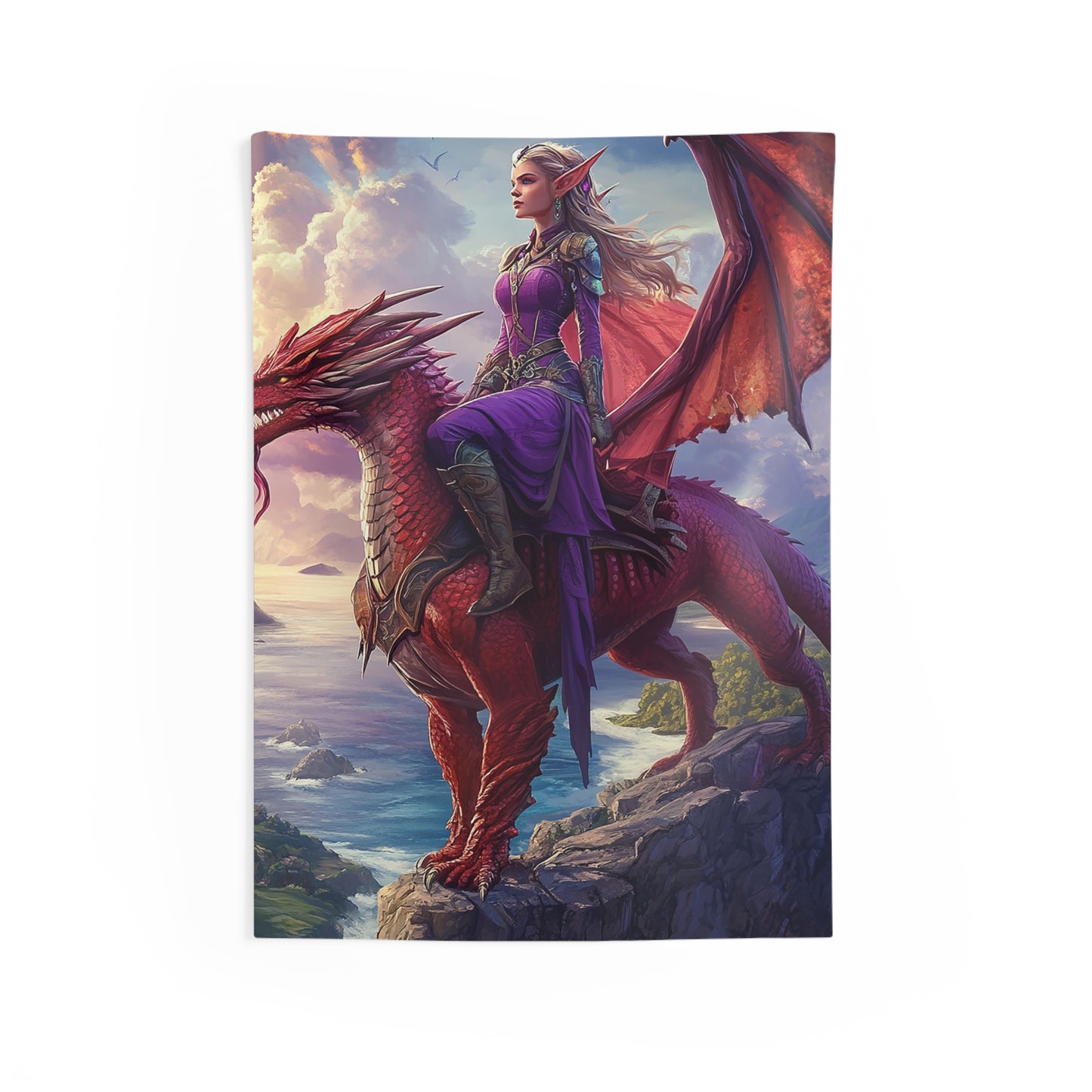 Dragonheart's Oath Decorative Wall Tapestry MysMuse - Premium Decorative Wall Tapestry from MysMuse - Just $26.99! Shop now at Mysterious Muse