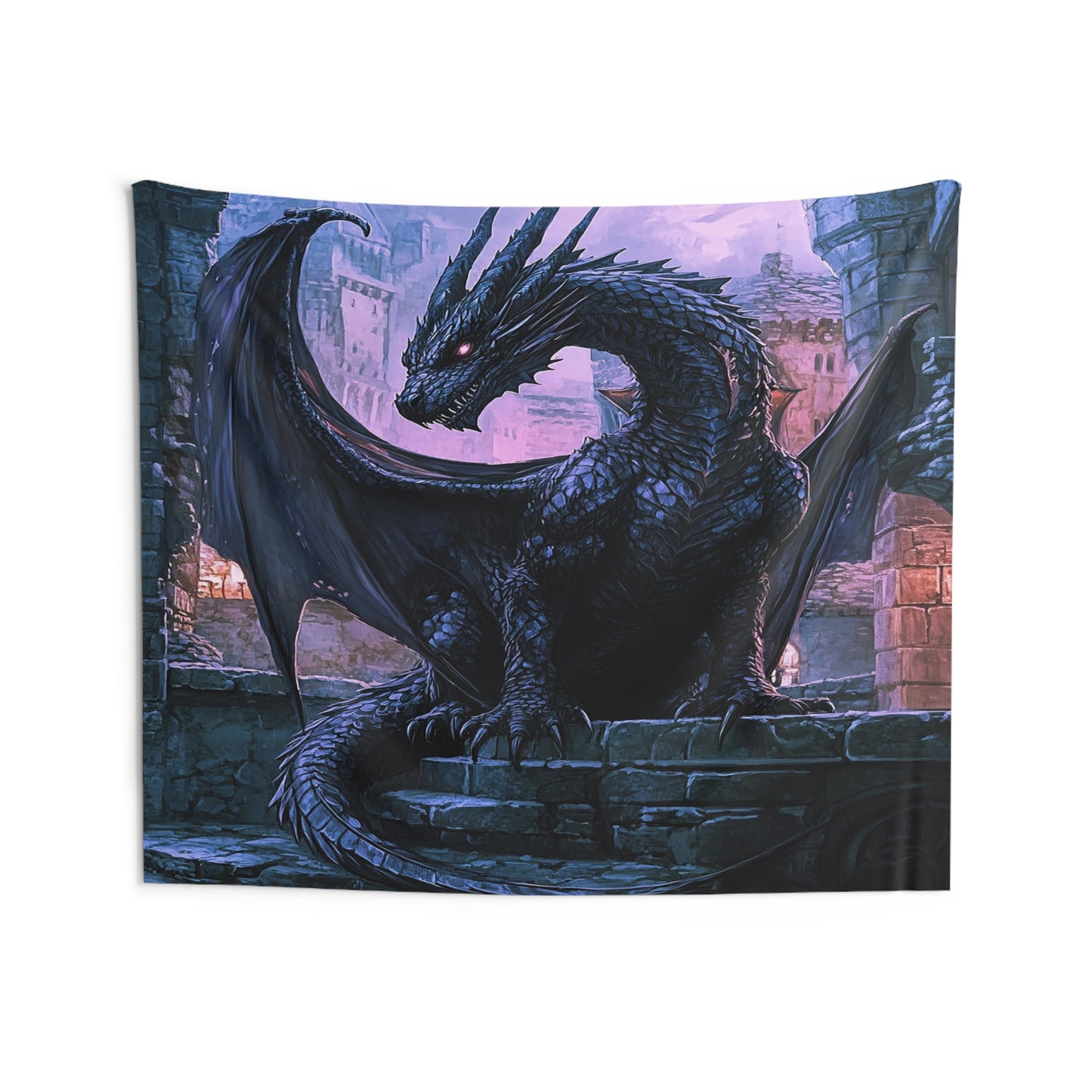 Ebonfire Guardian Decorative Wall Tapestry MysMuse - Premium Decorative Wall Tapestry from MysMuse - Just $26.99! Shop now at Mysterious Muse