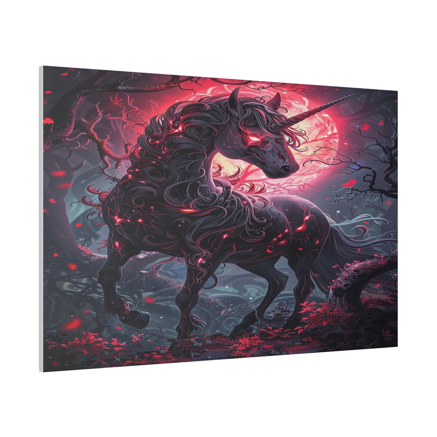 Nightmare Unicorn Matte Canvas Prints MysMuse - Premium Matte Canvas Prints from MysMuse - Just $41.99! Shop now at Mysterious Muse