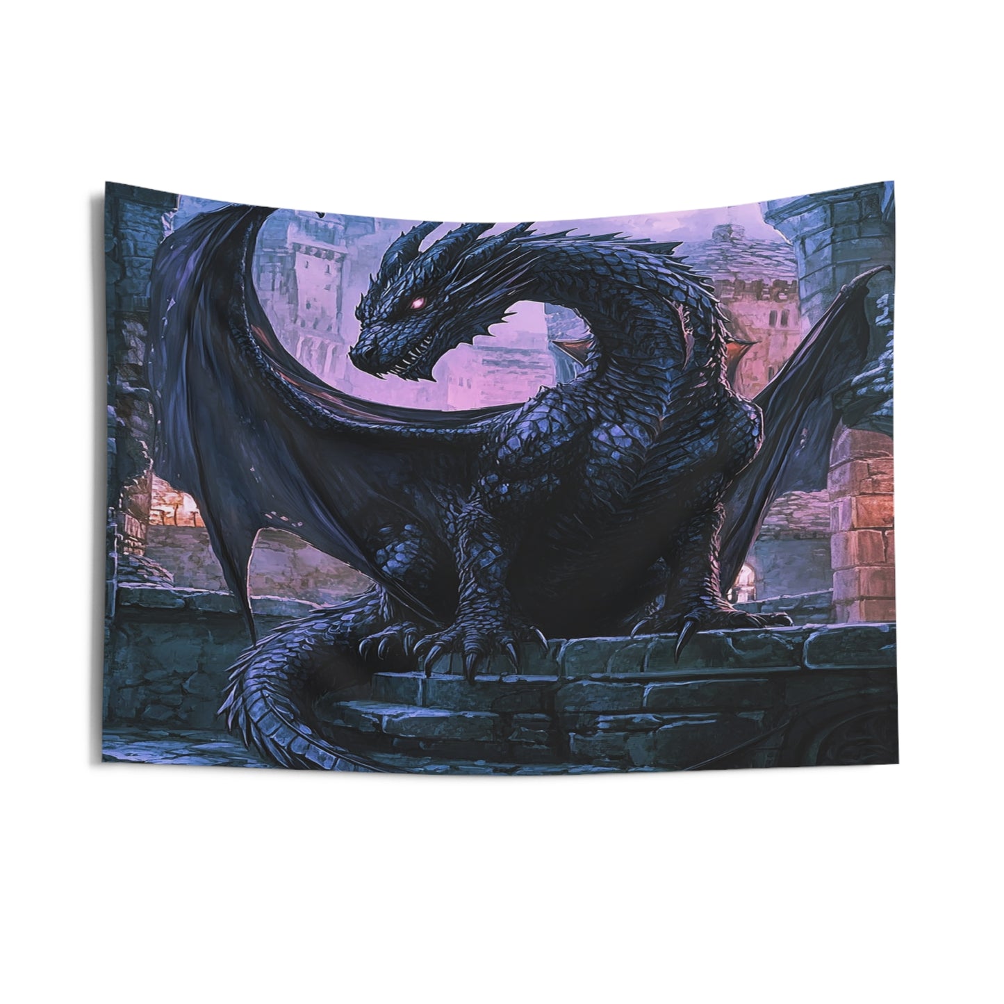 Ebonfire Guardian Decorative Wall Tapestry MysMuse - Premium Decorative Wall Tapestry from MysMuse - Just $26.99! Shop now at Mysterious Muse