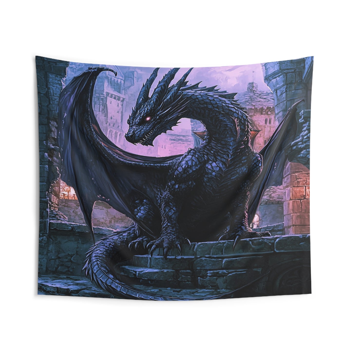 Ebonfire Guardian Decorative Wall Tapestry MysMuse - Premium Decorative Wall Tapestry from MysMuse - Just $26.99! Shop now at Mysterious Muse