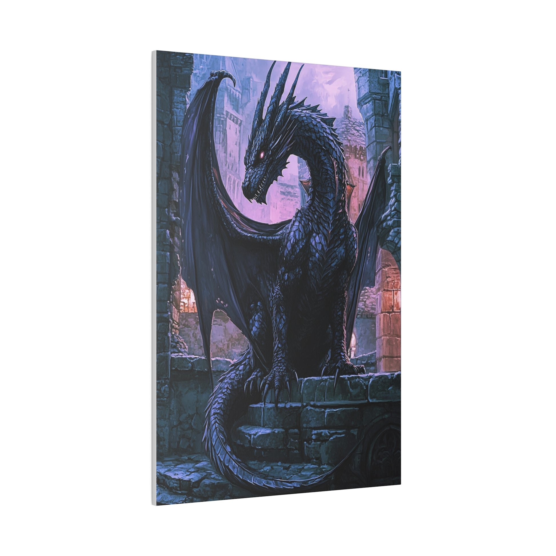 Ebonfire Guardian Matte Canvas Prints MysMuse - Premium Matte Canvas Prints from MysMuse - Just $41.99! Shop now at Mysterious Muse