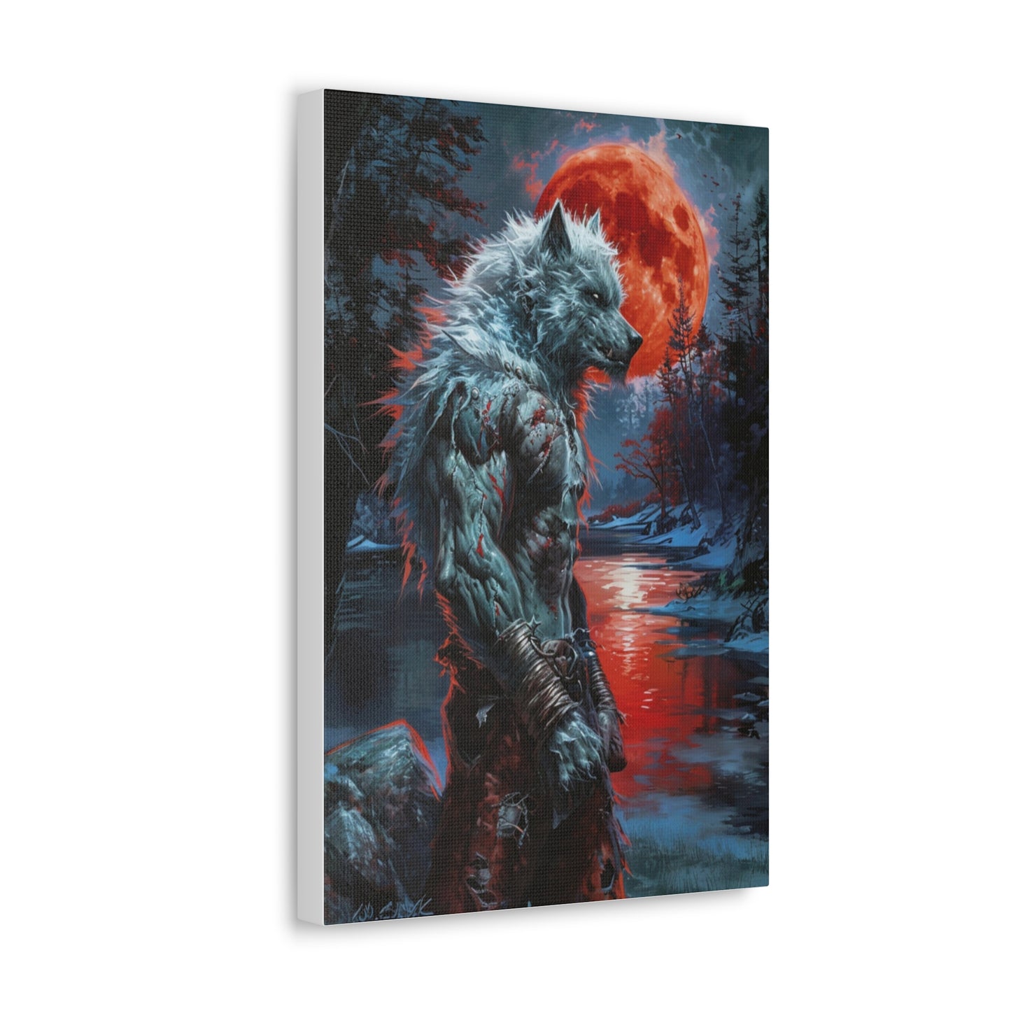 Blood Moon Lycanthrope Canvas Gallery Wraps MysMuse - Premium Canvas from Printify - Just $16.99! Shop now at Mysterious Muse