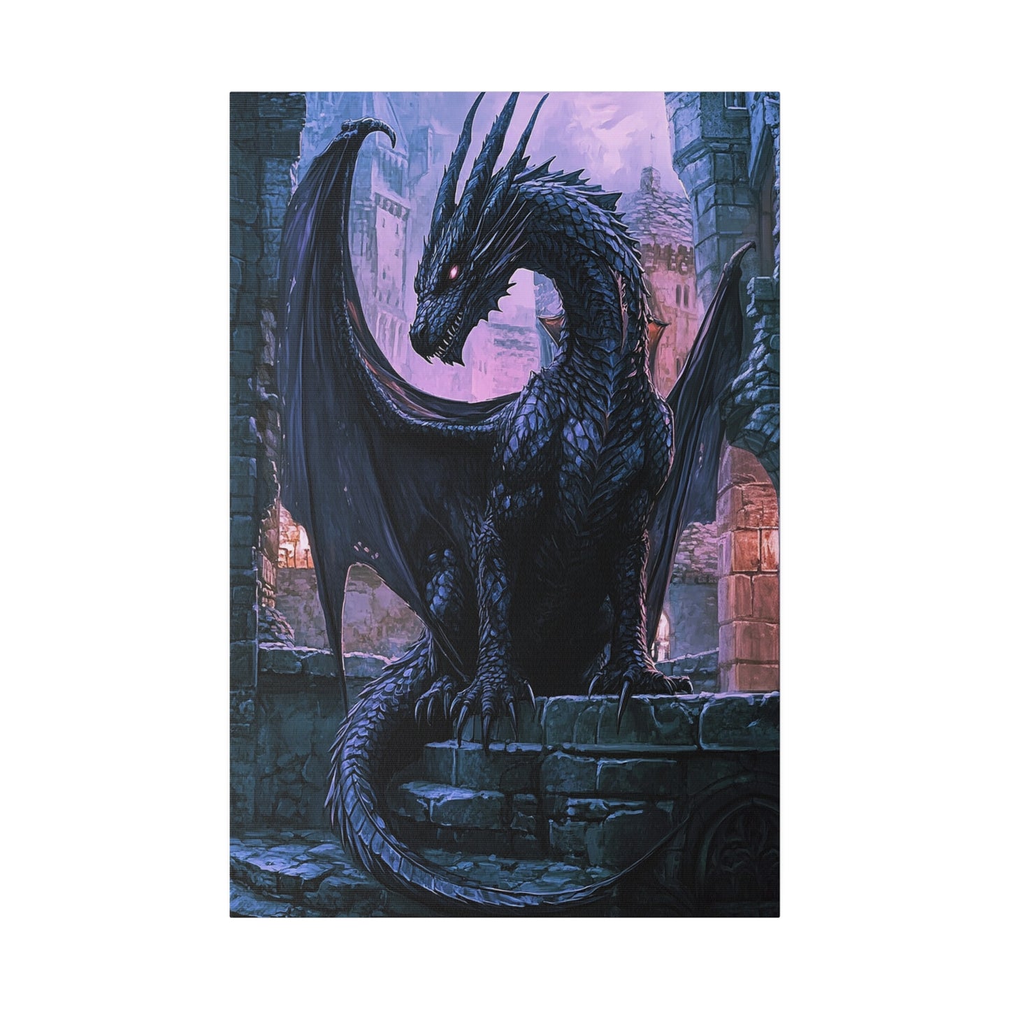 Ebonfire Guardian Matte Canvas Prints MysMuse - Premium Matte Canvas Prints from MysMuse - Just $41.99! Shop now at Mysterious Muse