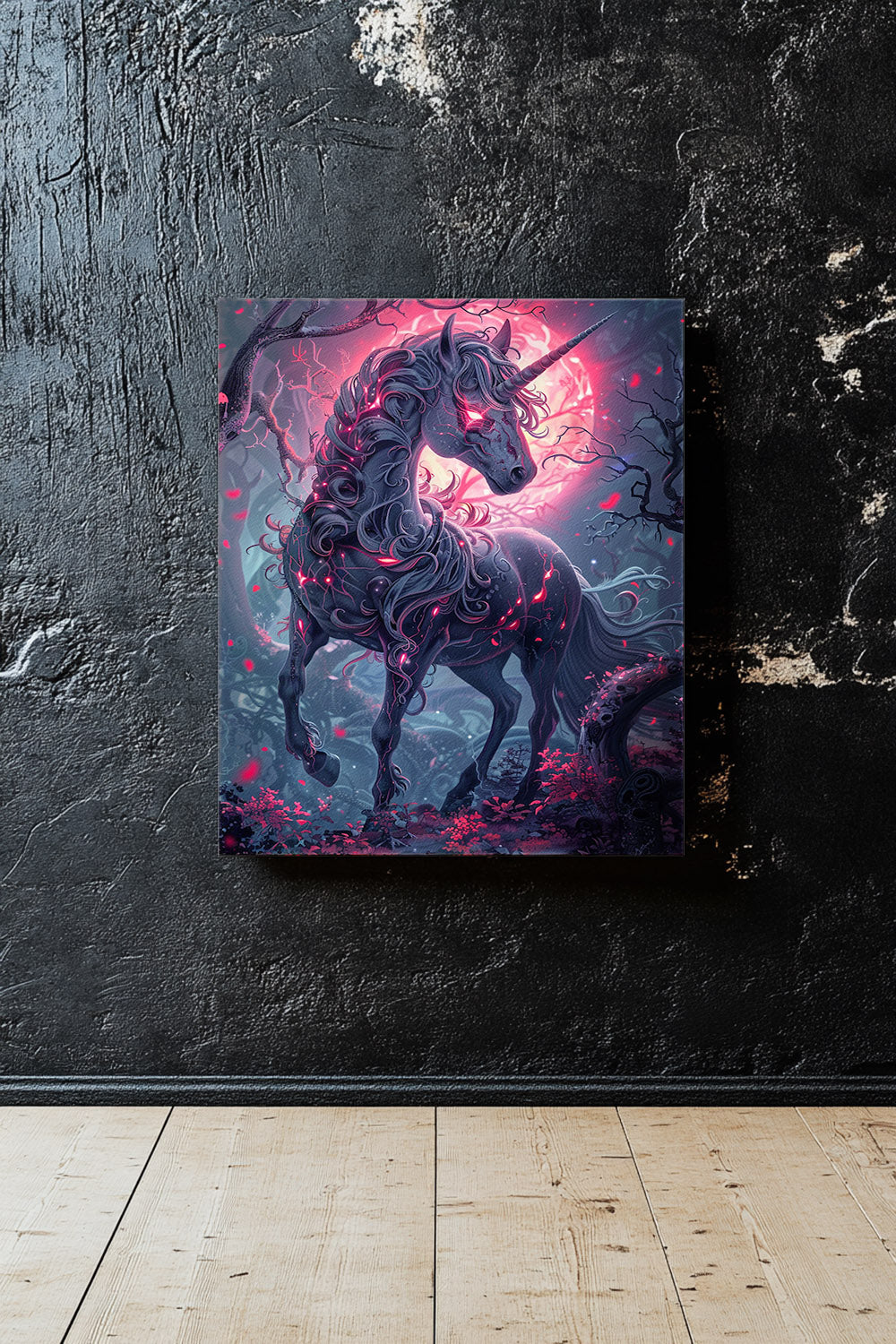 Nightmare Unicorn Matte Canvas Prints MysMuse - Premium Matte Canvas Prints from MysMuse - Just $41.99! Shop now at Mysterious Muse