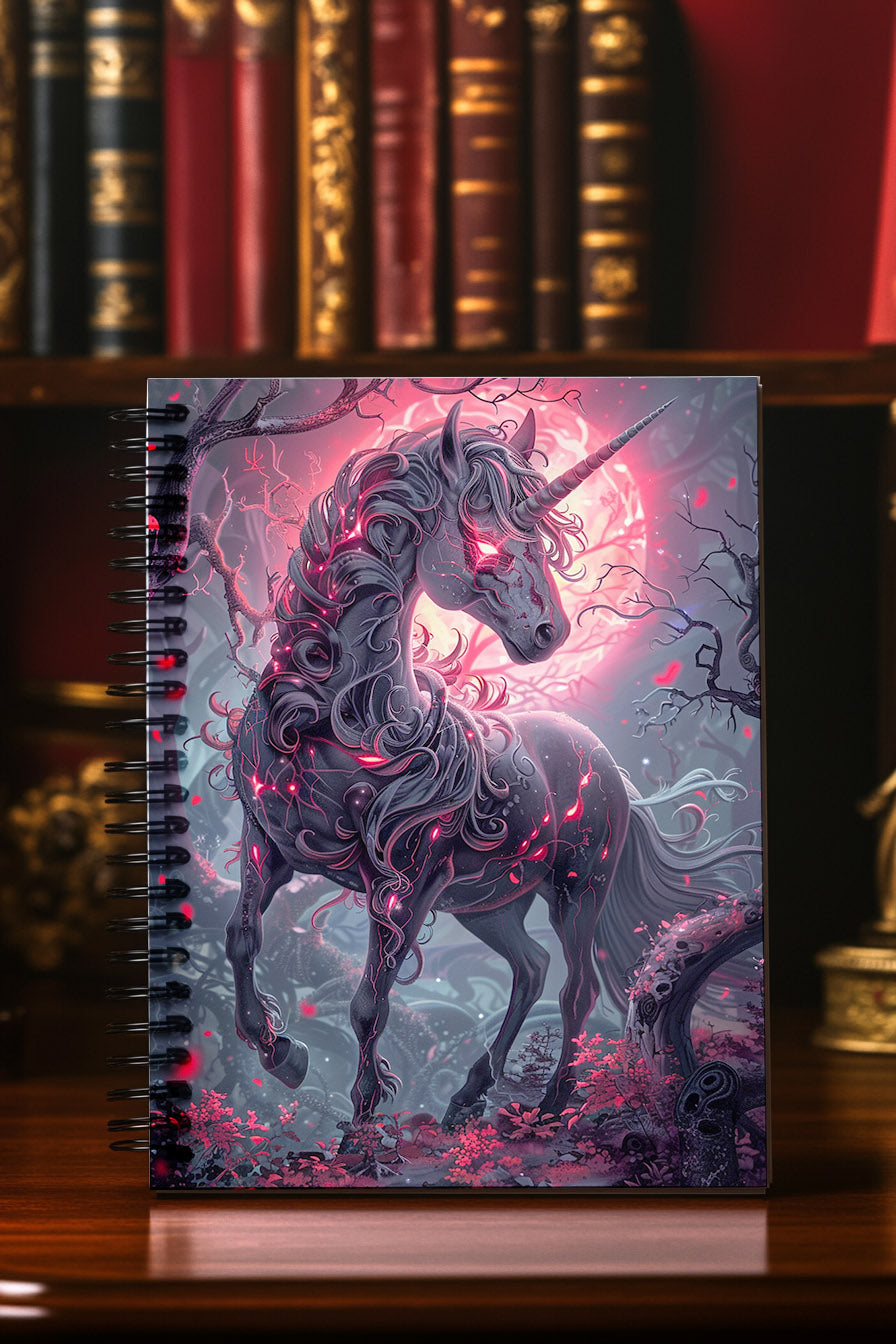 Nightmare Unicorn Spiral Notebook MysMuse - Premium Spiral Notebook from MysMuse - Just $14.99! Shop now at Mysterious Muse