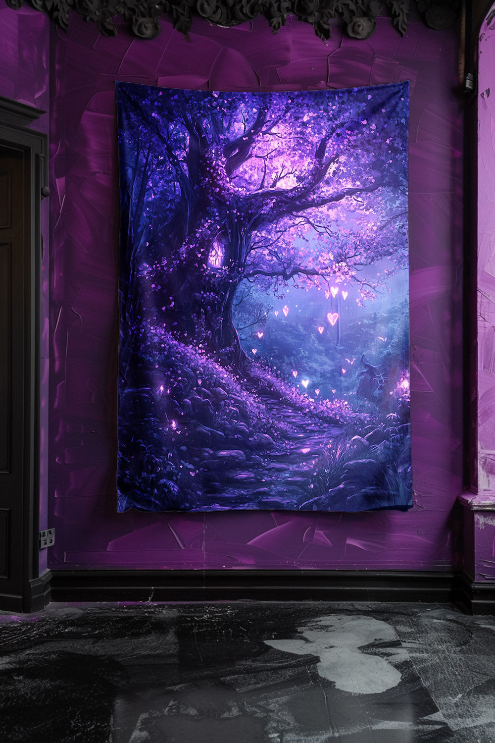 Luminary Hearts Path Decorative Wall Tapestry MysMuse - Premium Decorative Wall Tapestry from MysMuse - Just $26.99! Shop now at Mysterious Muse