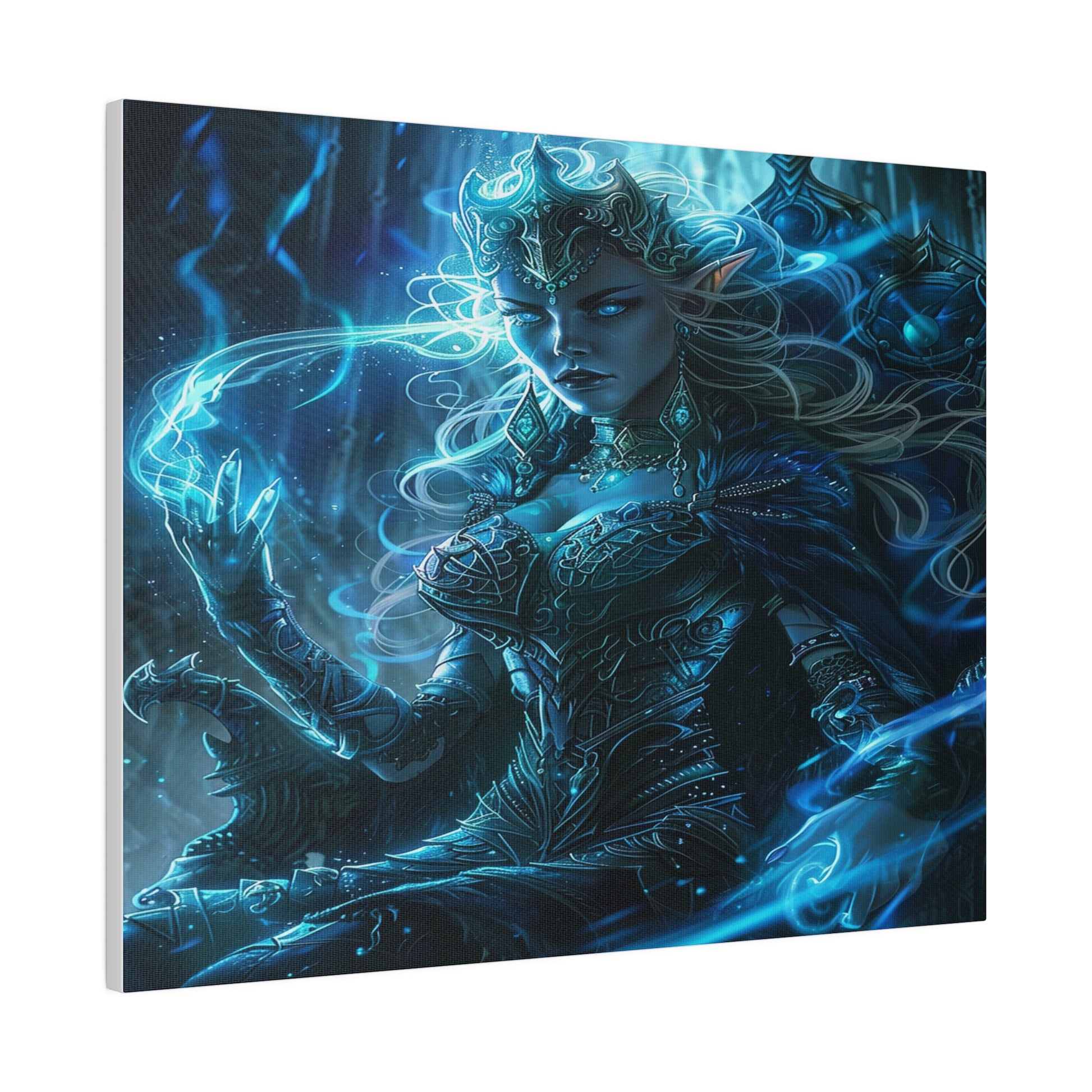 Frostborn Elven Empress Matte Canvas Prints MysMuse - Premium Matte Canvas Prints from MysMuse - Just $41.99! Shop now at Mysterious Muse