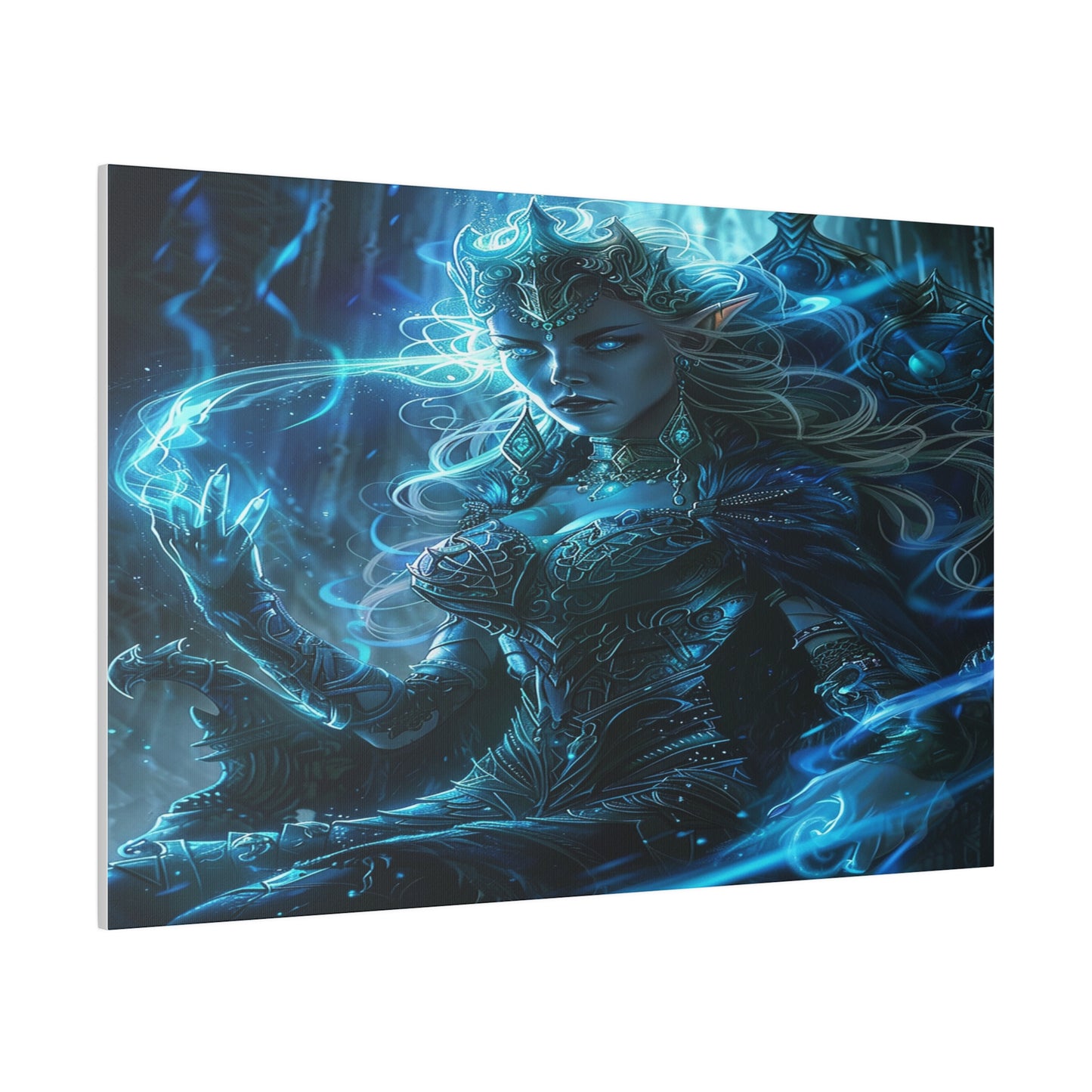 Frostborn Elven Empress Matte Canvas Prints MysMuse - Premium Matte Canvas Prints from MysMuse - Just $41.99! Shop now at Mysterious Muse