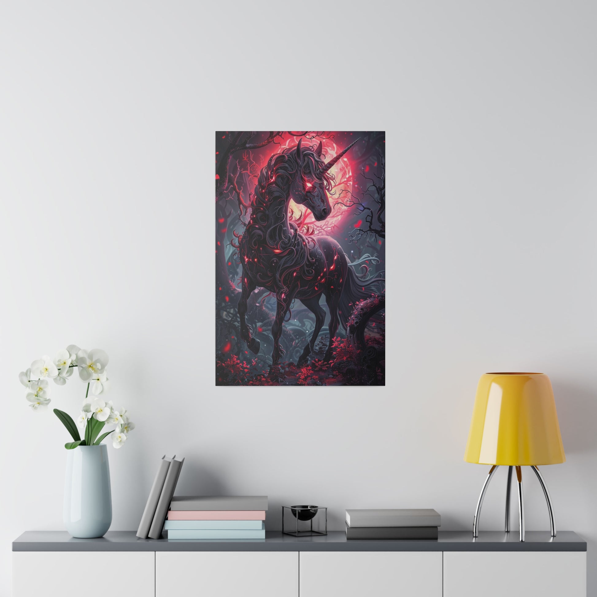 Nightmare Unicorn Matte Canvas Prints MysMuse - Premium Matte Canvas Prints from MysMuse - Just $41.99! Shop now at Mysterious Muse