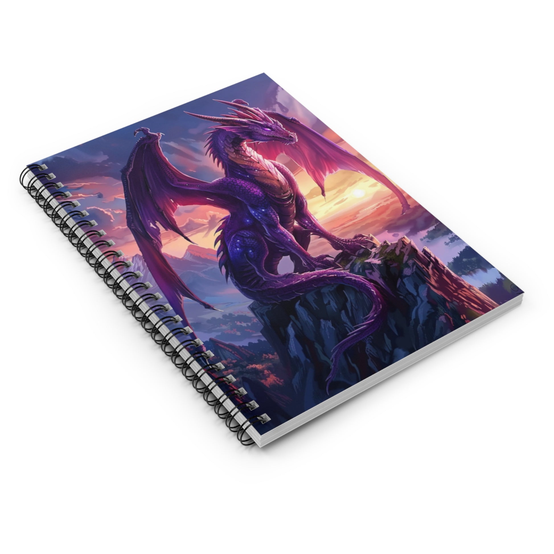 Dusk Dragon Spiral Notebook MysMuse - Premium Spiral Notebook from MysMuse - Just $14.99! Shop now at Mysterious Muse