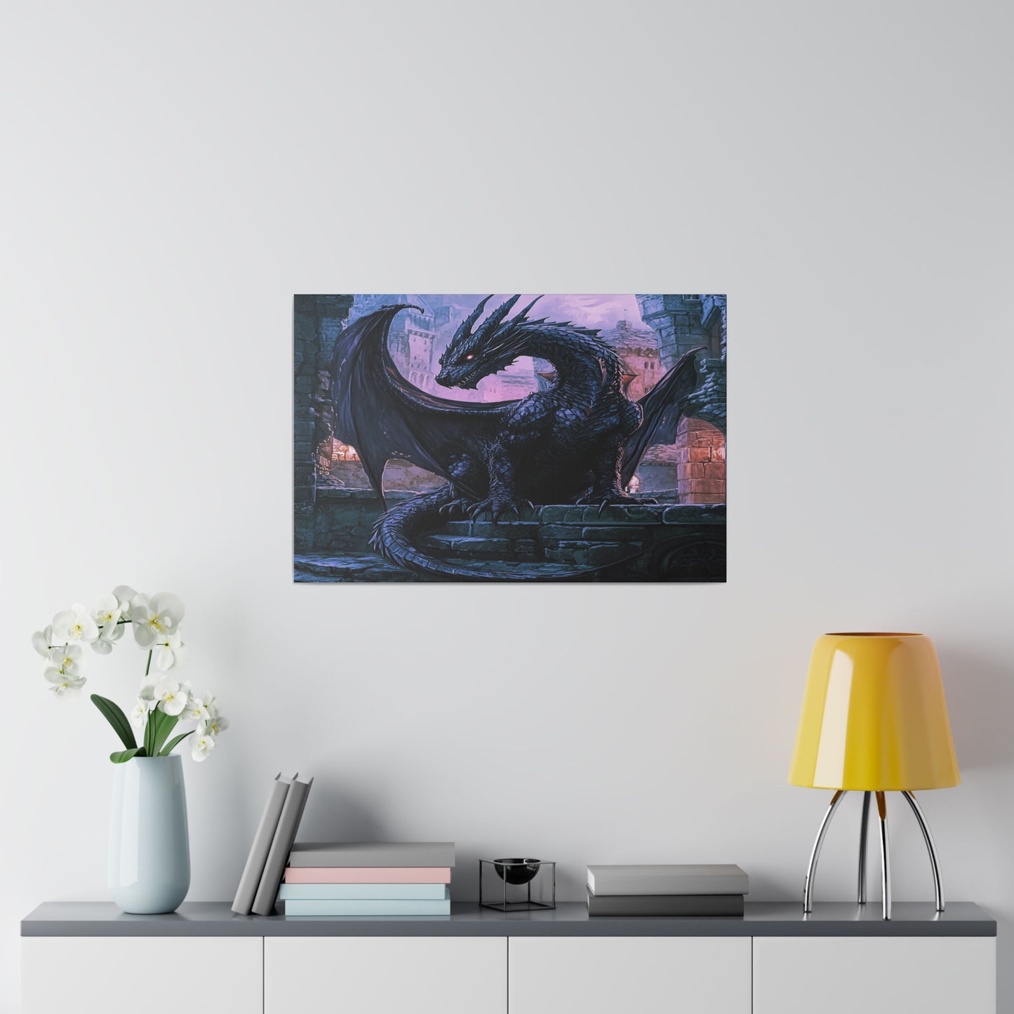 Ebonfire Guardian Matte Canvas Prints MysMuse - Premium Matte Canvas Prints from MysMuse - Just $41.99! Shop now at Mysterious Muse