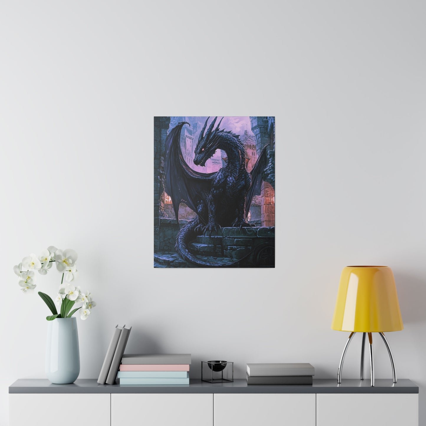 Ebonfire Guardian Matte Canvas Prints MysMuse - Premium Matte Canvas Prints from MysMuse - Just $41.99! Shop now at Mysterious Muse