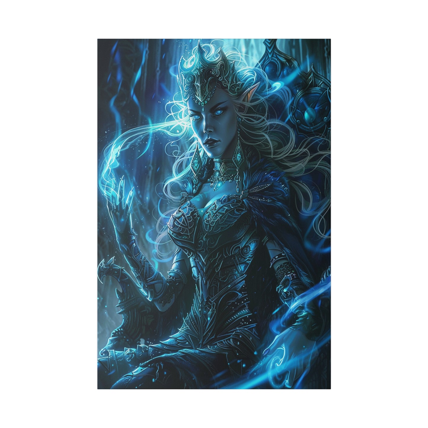 Frostborn Elven Empress Matte Canvas Prints MysMuse - Premium Matte Canvas Prints from MysMuse - Just $41.99! Shop now at Mysterious Muse