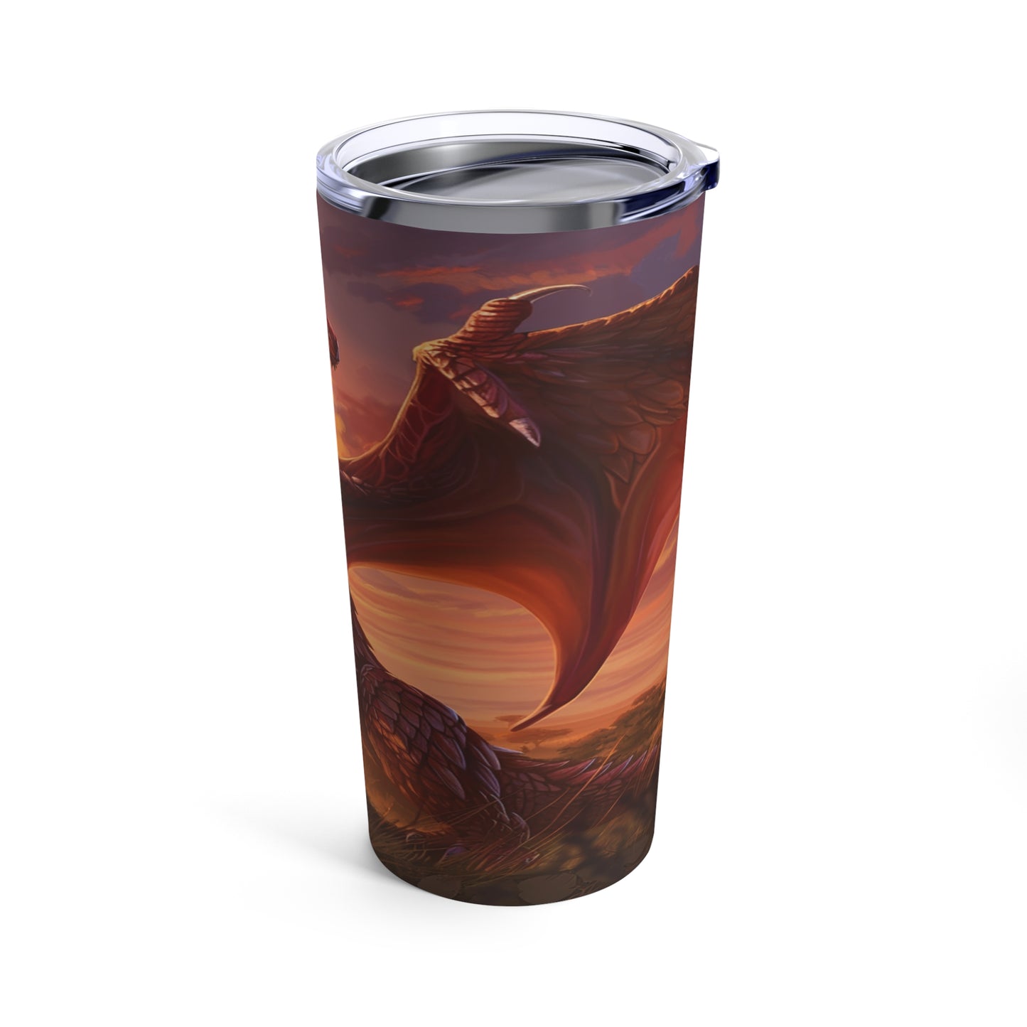 Red Savannah Dragon Steel Tumbler Drinkware MysMuse - Premium Tumbler from MysMuse - Just $37.95! Shop now at Mysterious Muse