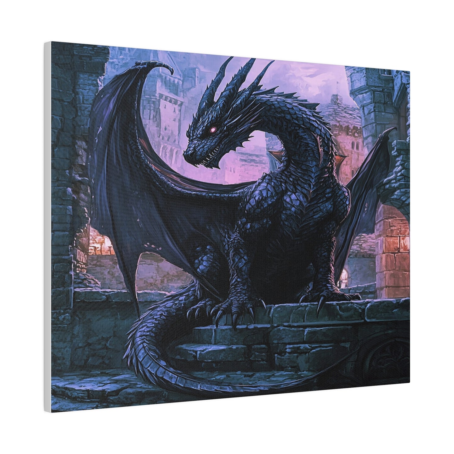 Ebonfire Guardian Matte Canvas Prints MysMuse - Premium Matte Canvas Prints from MysMuse - Just $41.99! Shop now at Mysterious Muse