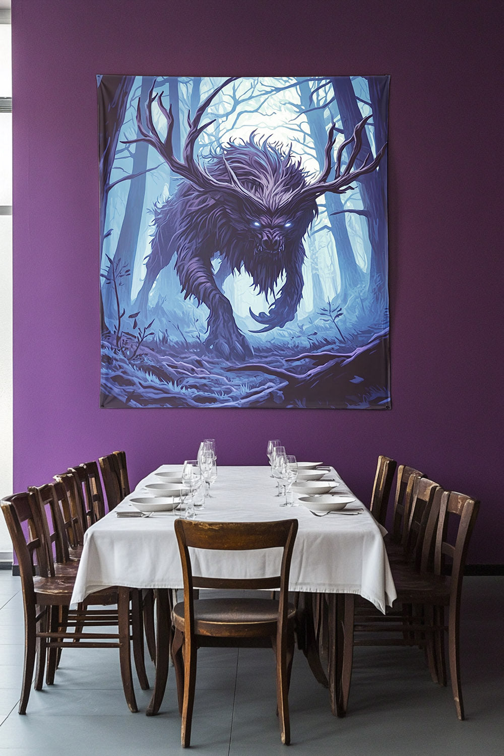 Ebonwood Shadowbeast Decorative Wall Tapestry MysMuse - Premium Decorative Wall Tapestry from MysMuse - Just $26.99! Shop now at Mysterious Muse