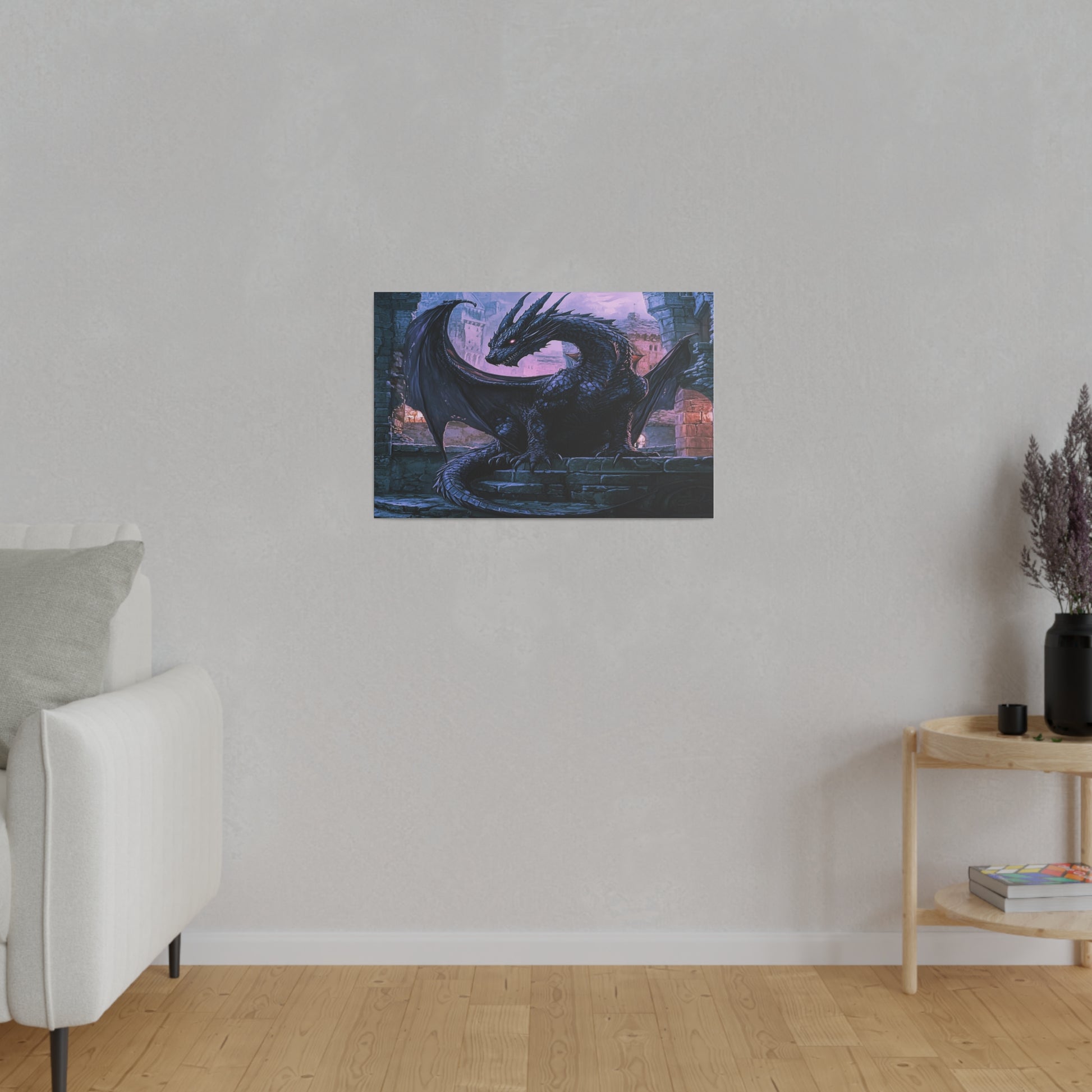 Ebonfire Guardian Matte Canvas Prints MysMuse - Premium Matte Canvas Prints from MysMuse - Just $41.99! Shop now at Mysterious Muse